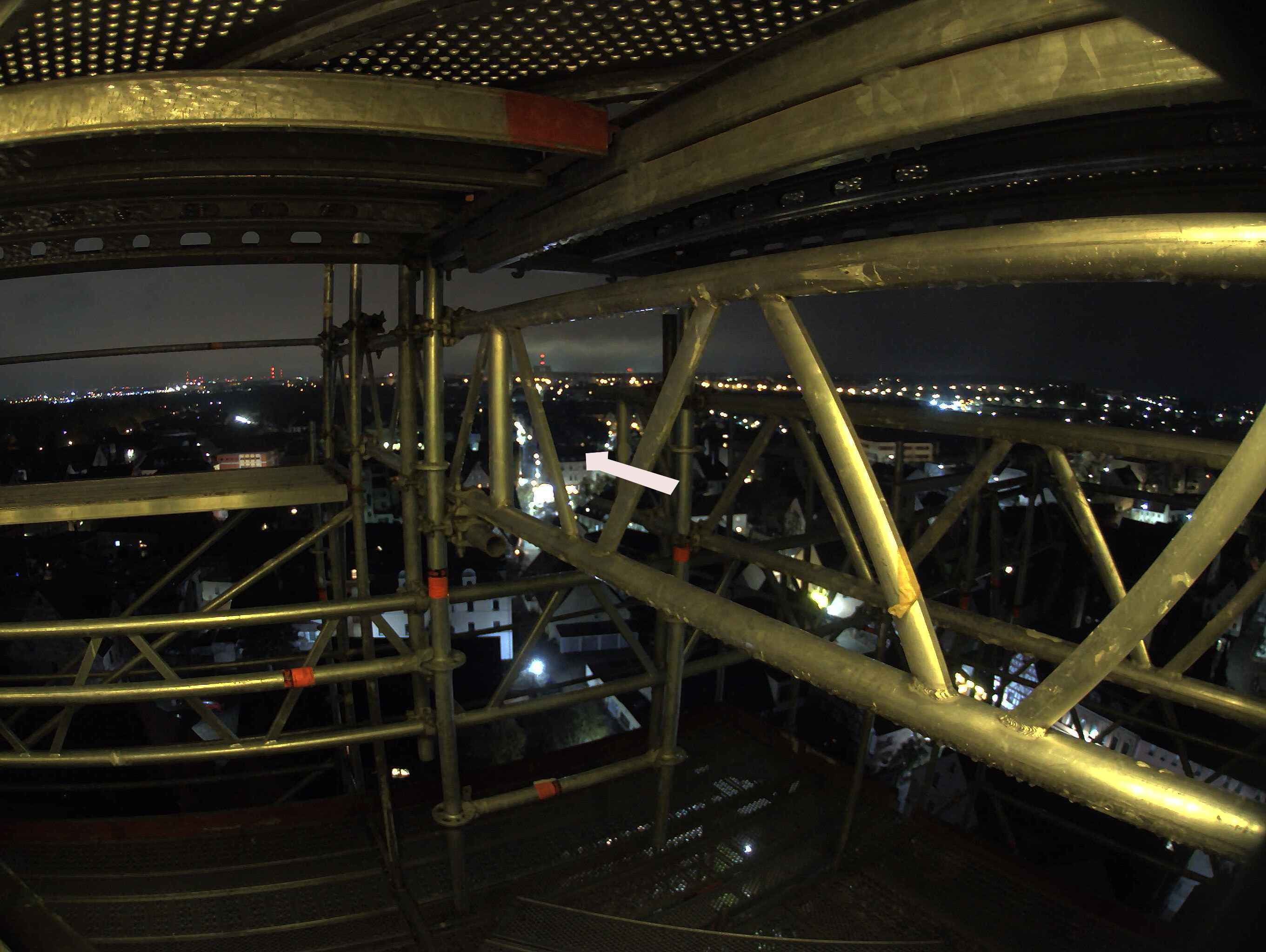 Archived image Webcam View from the church to the town square in Zirndorf