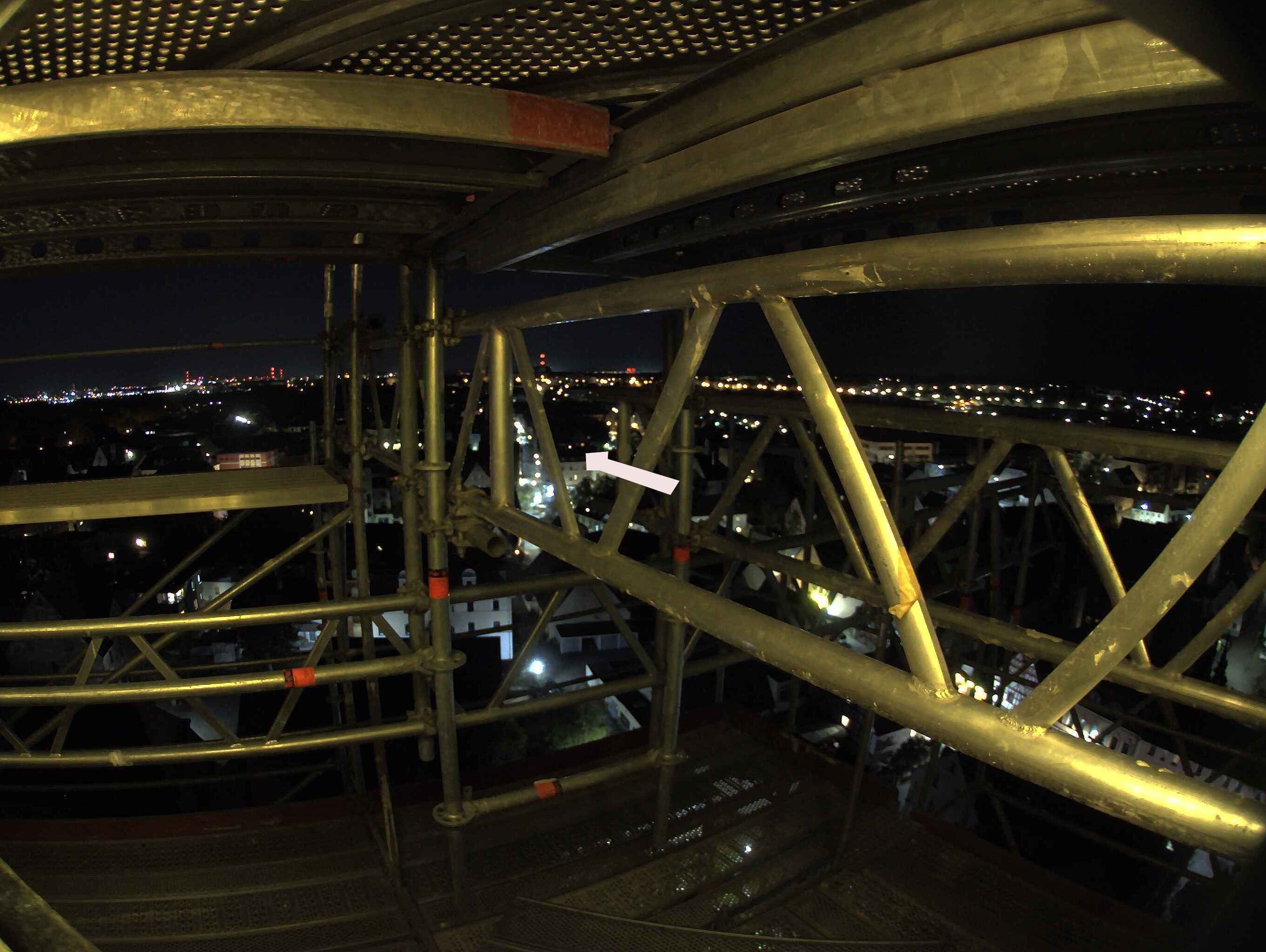 Archived image Webcam View from the church to the town square in Zirndorf