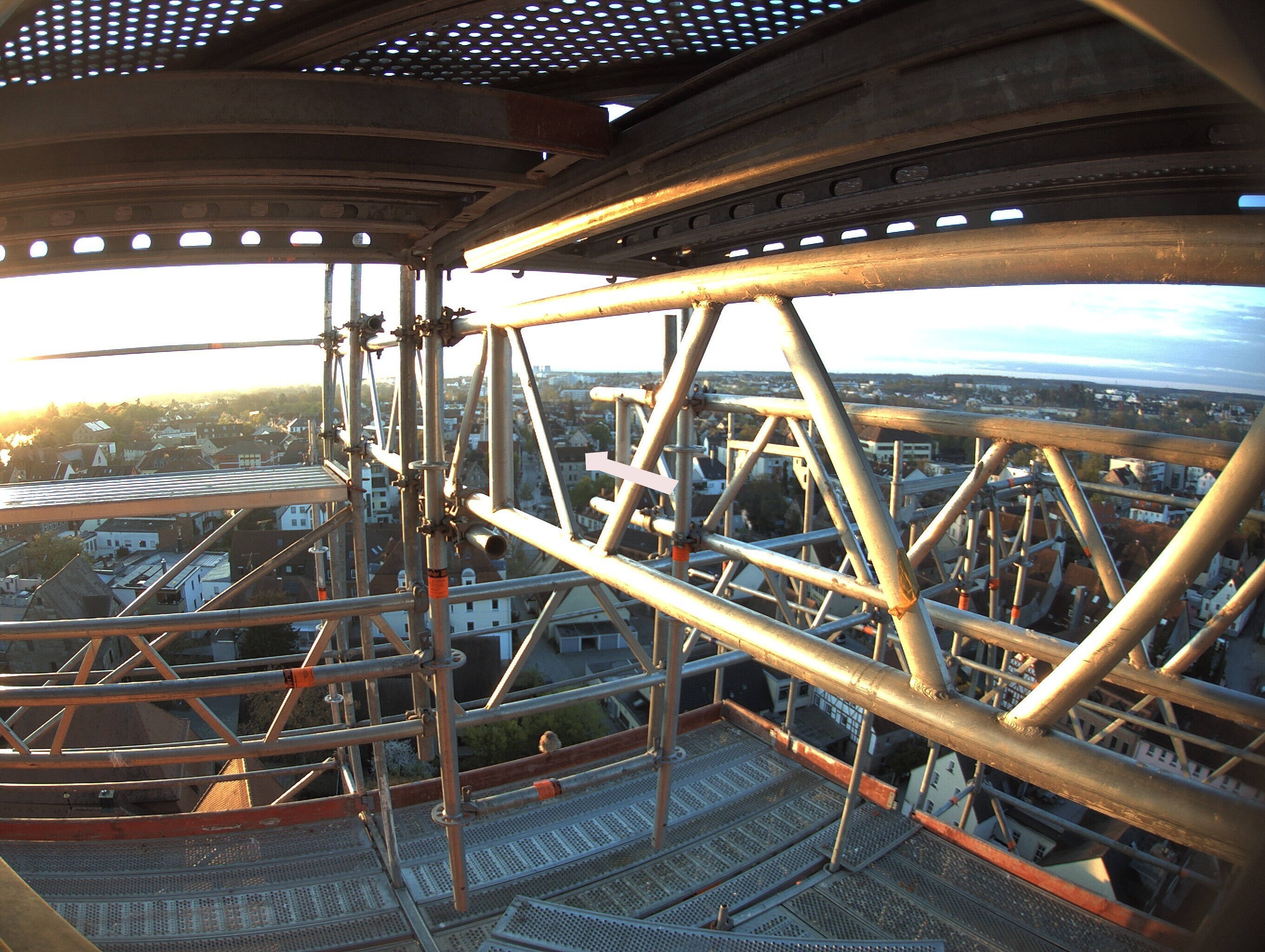Archived image Webcam View from the church to the town square in Zirndorf
