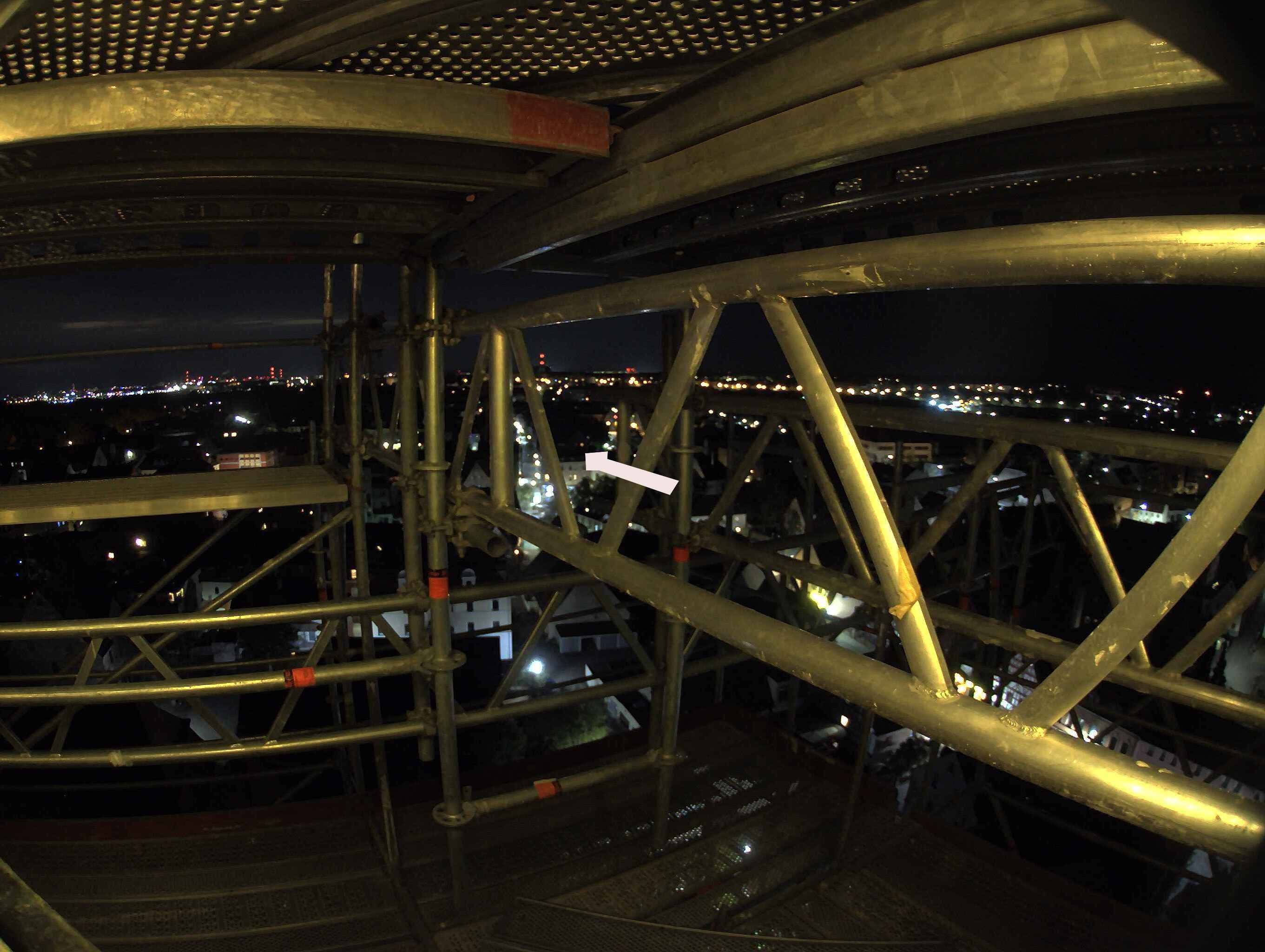 Archived image Webcam View from the church to the town square in Zirndorf