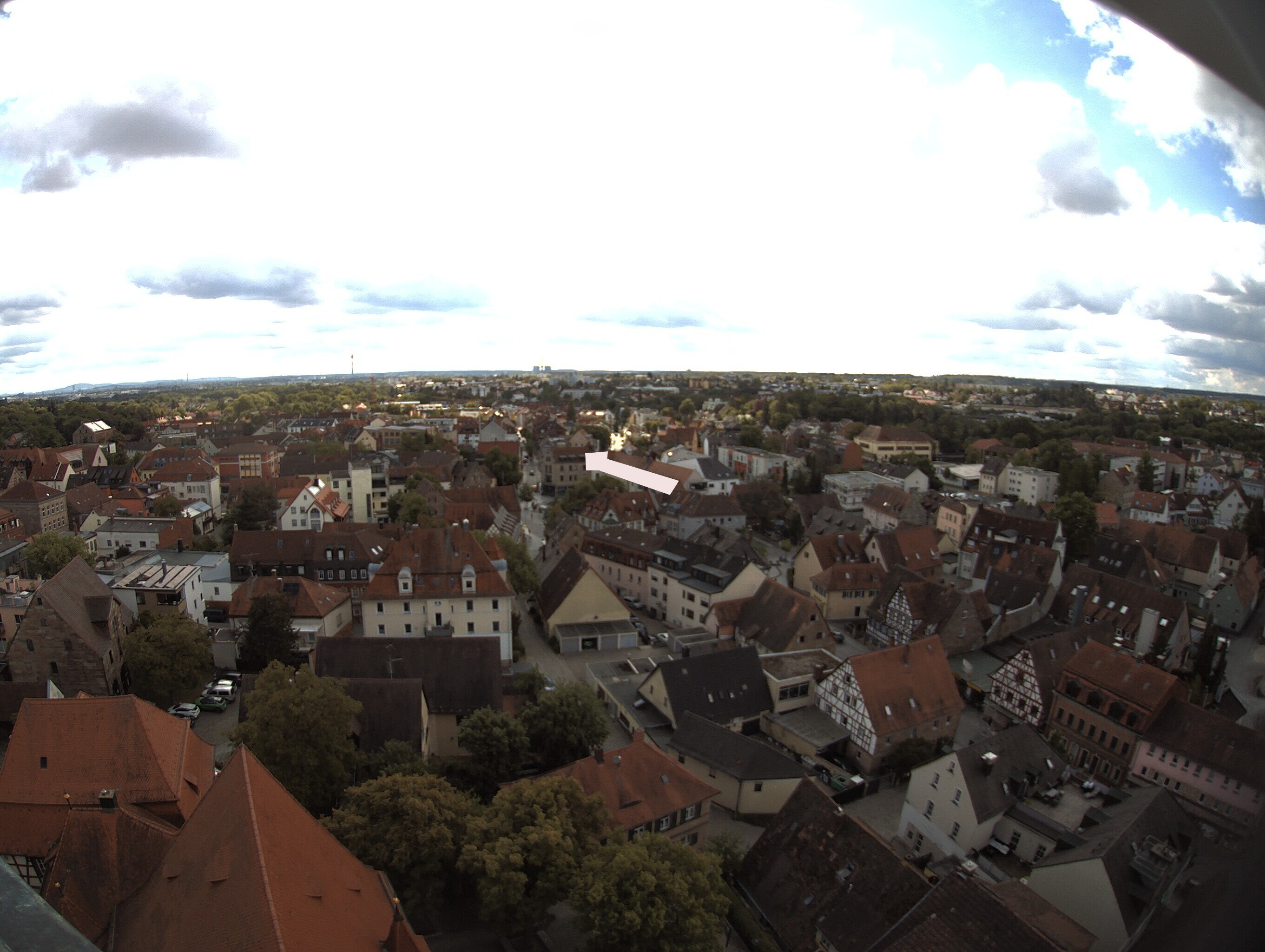 Archiv Foto Webcam Blick auf den Marktplatz von Zirndorf