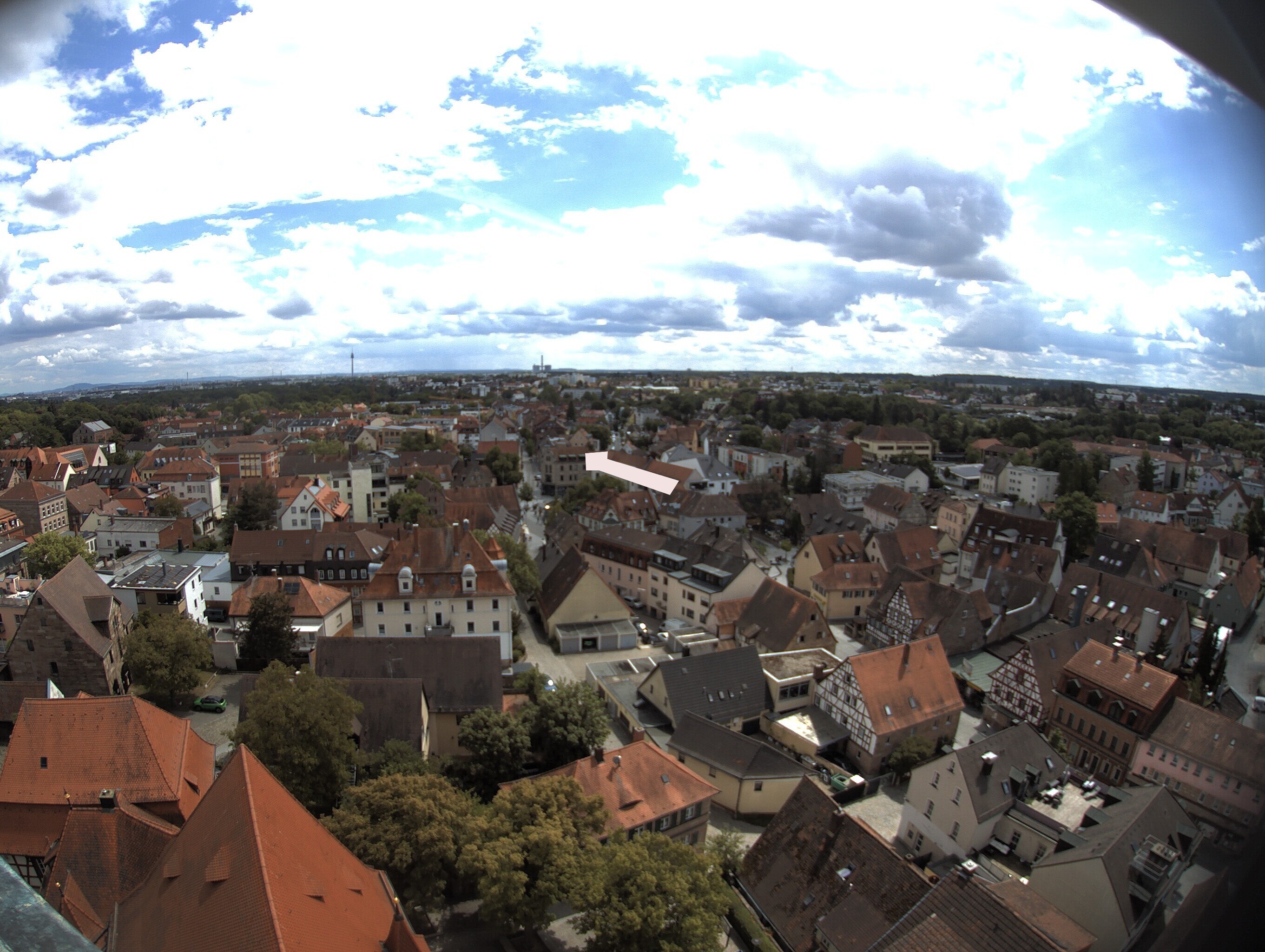 Archiv Foto Webcam Blick auf den Marktplatz von Zirndorf