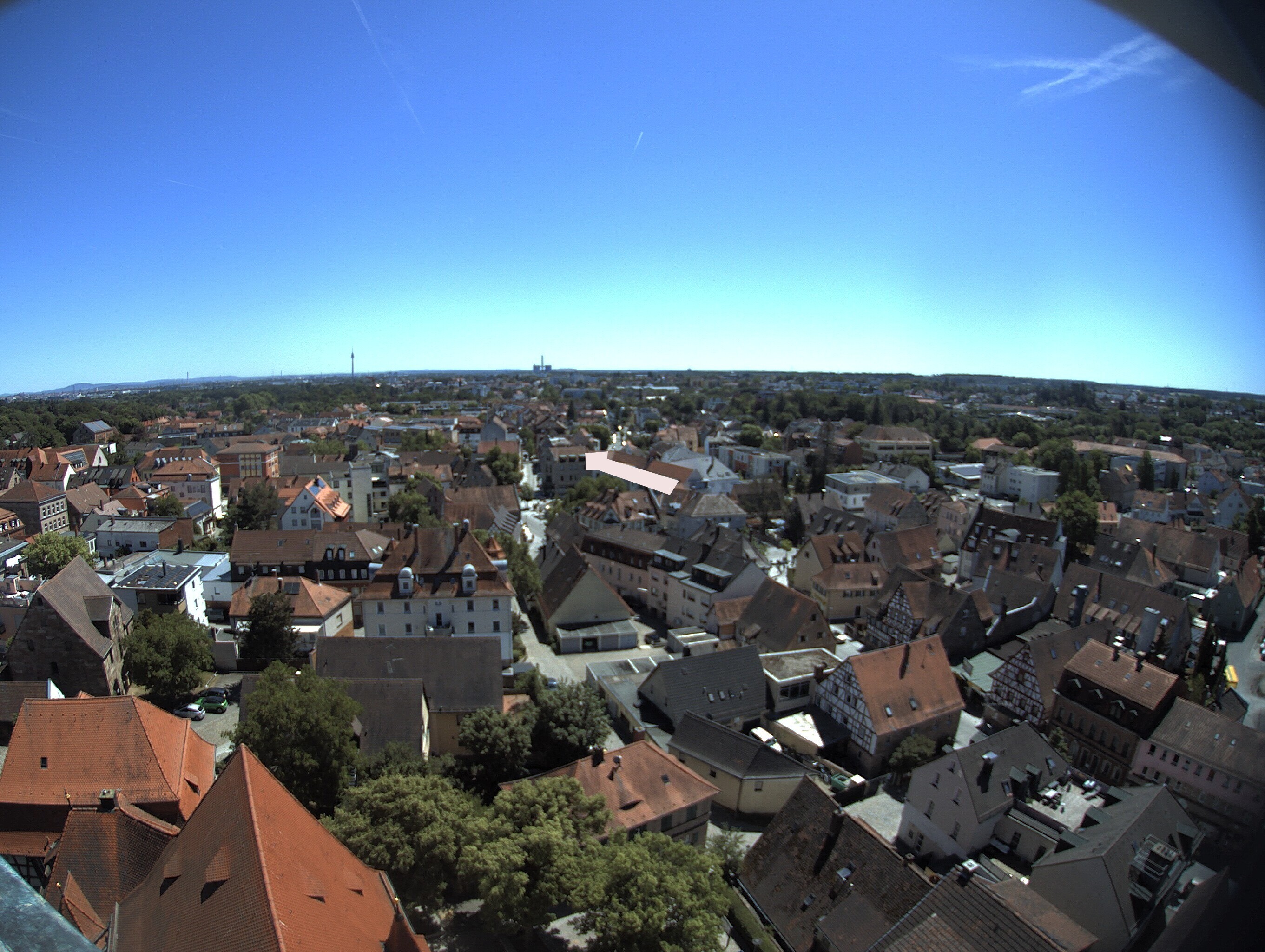 Archiv Foto Webcam Blick auf den Marktplatz von Zirndorf