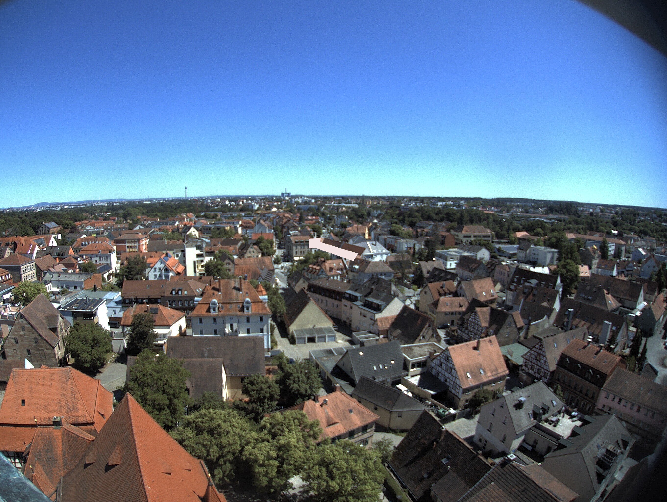Archiv Foto Webcam Blick auf den Marktplatz von Zirndorf