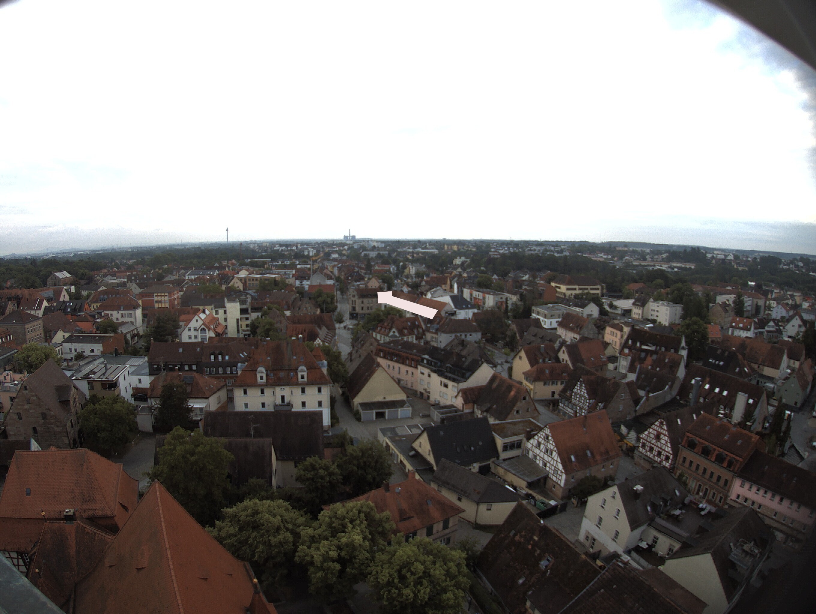 Archiv Foto Webcam Blick auf den Marktplatz von Zirndorf