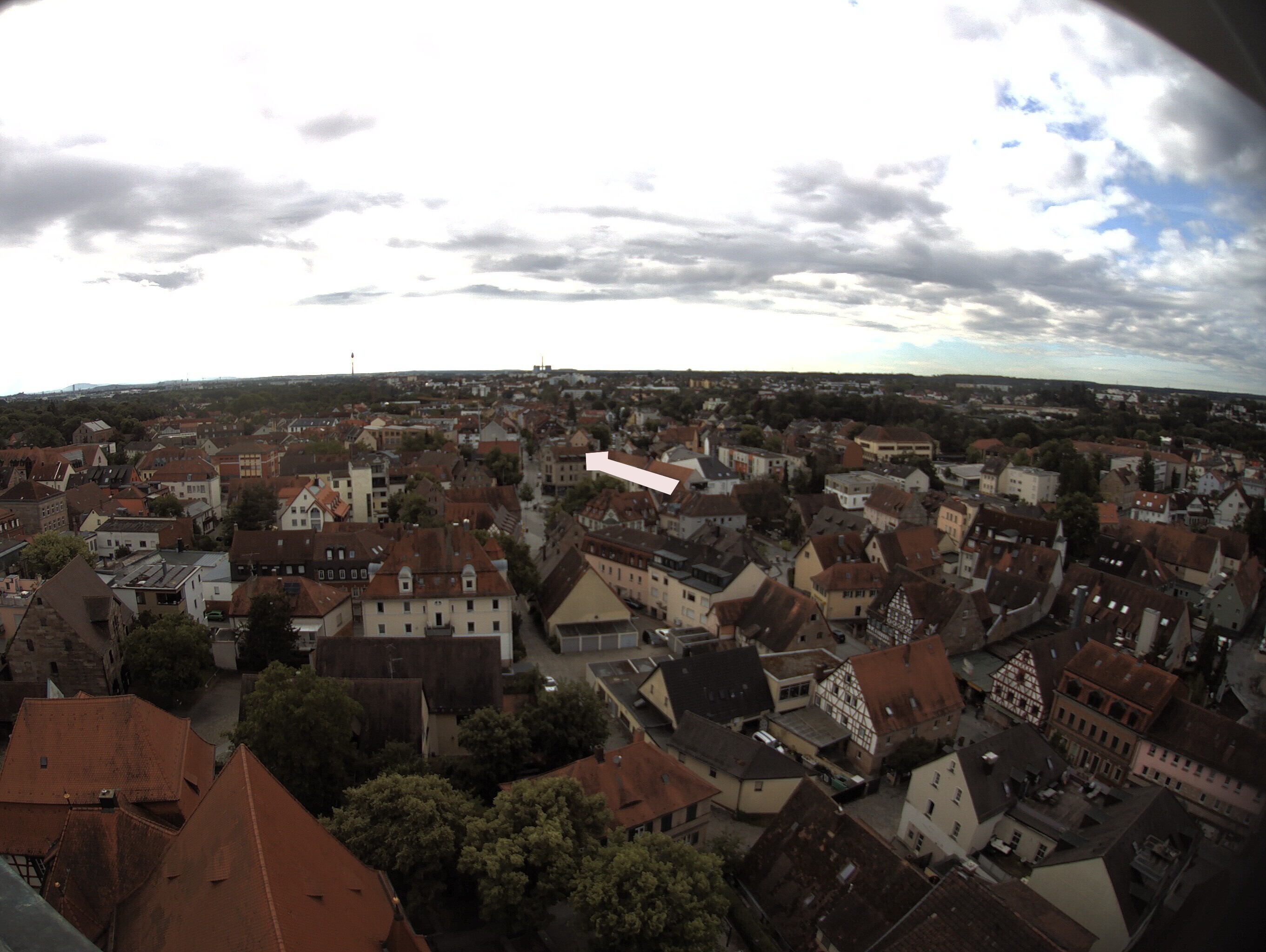 Archiv Foto Webcam Blick auf den Marktplatz von Zirndorf