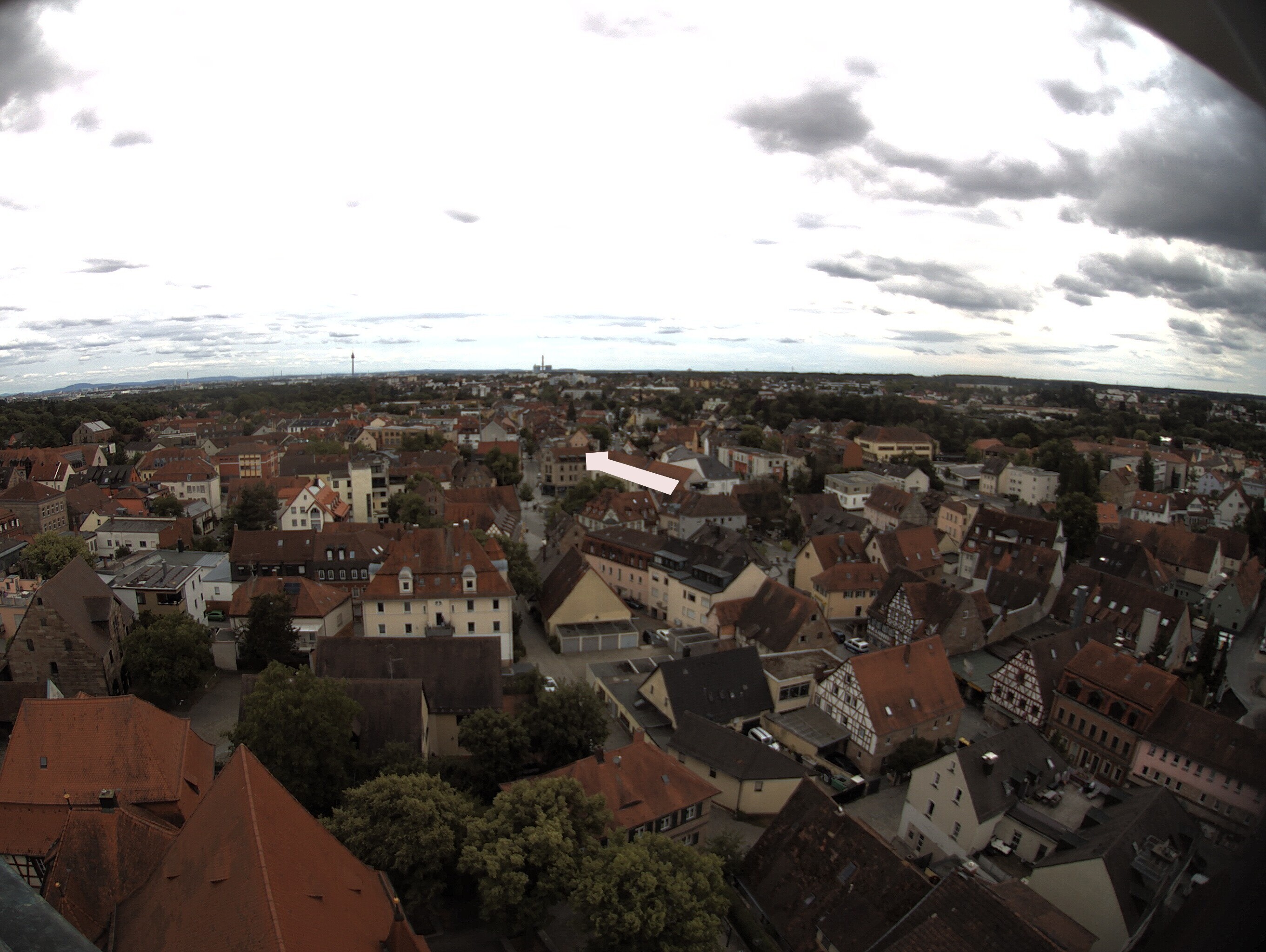 Archiv Foto Webcam Blick auf den Marktplatz von Zirndorf