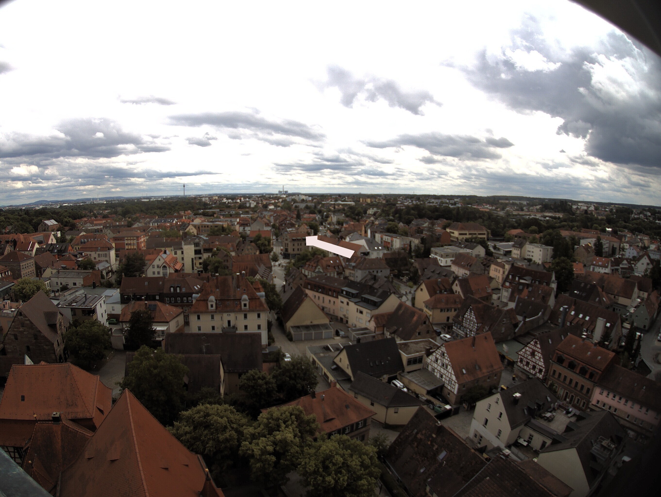 Archiv Foto Webcam Blick auf den Marktplatz von Zirndorf