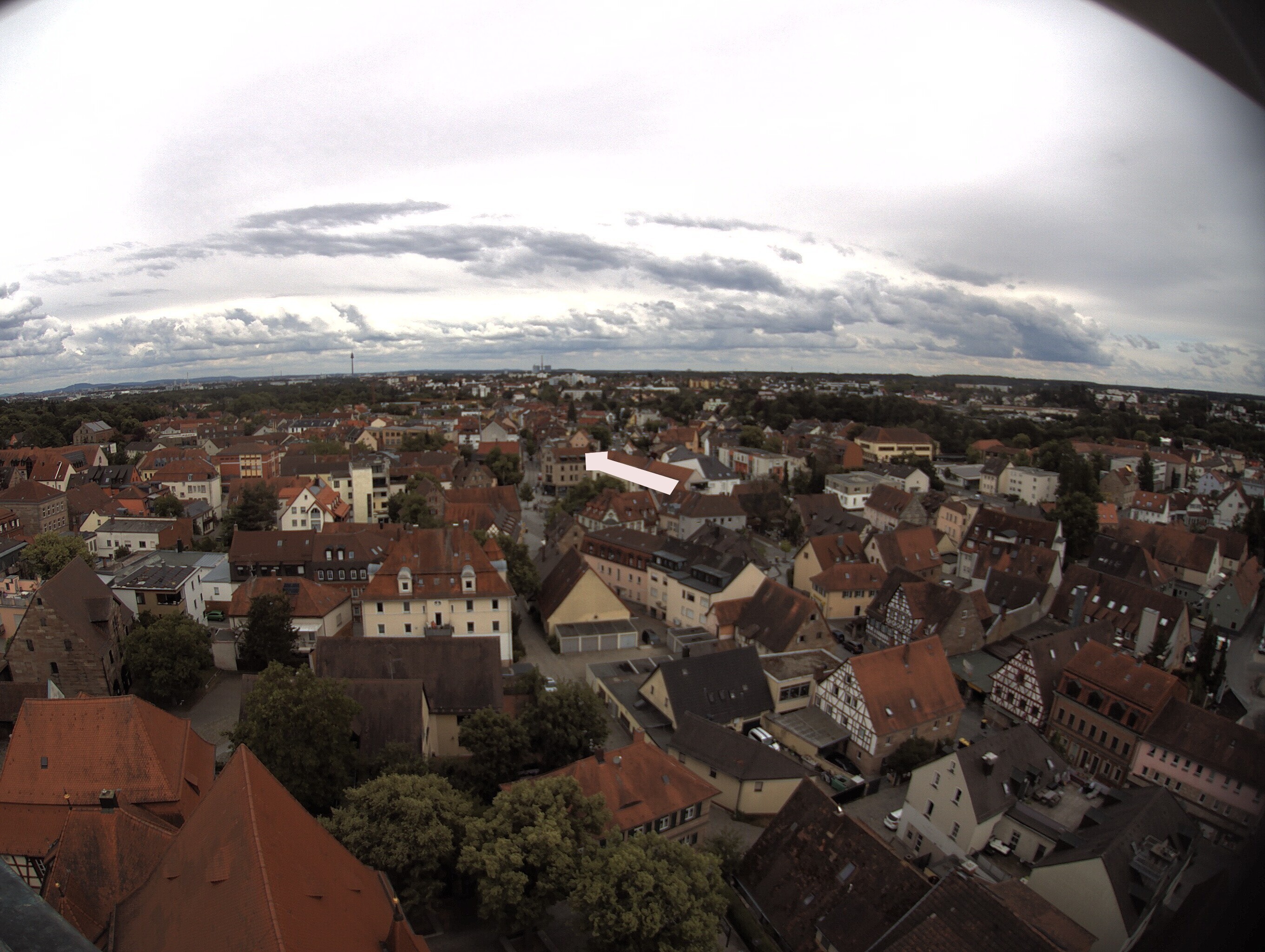 Archiv Foto Webcam Blick auf den Marktplatz von Zirndorf