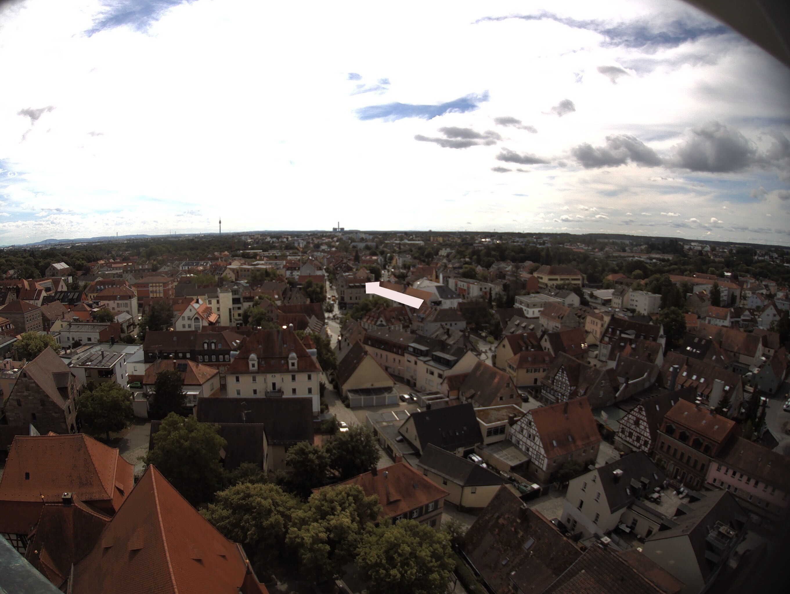 Archiv Foto Webcam Blick auf den Marktplatz von Zirndorf