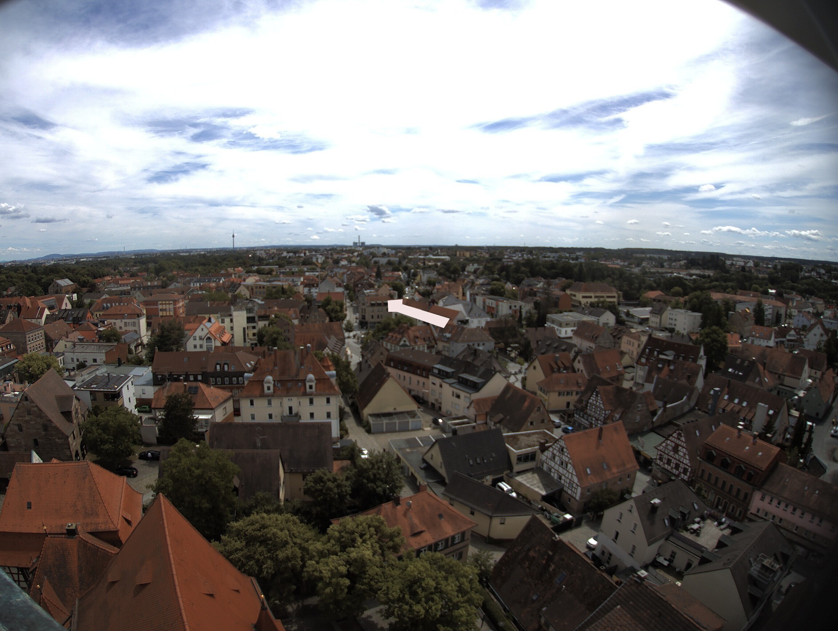 Archiv Foto Webcam Blick auf den Marktplatz von Zirndorf