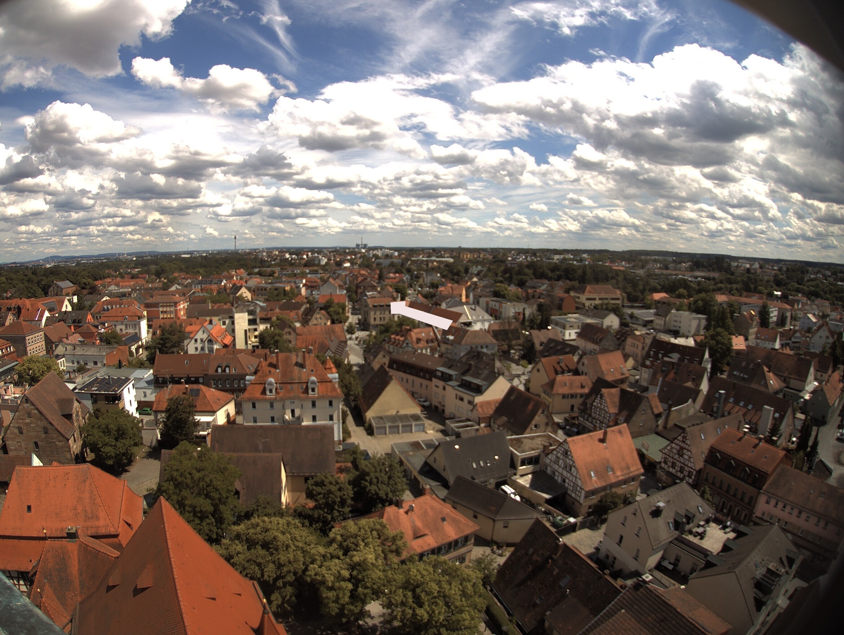 Archiv Foto Webcam Blick auf den Marktplatz von Zirndorf