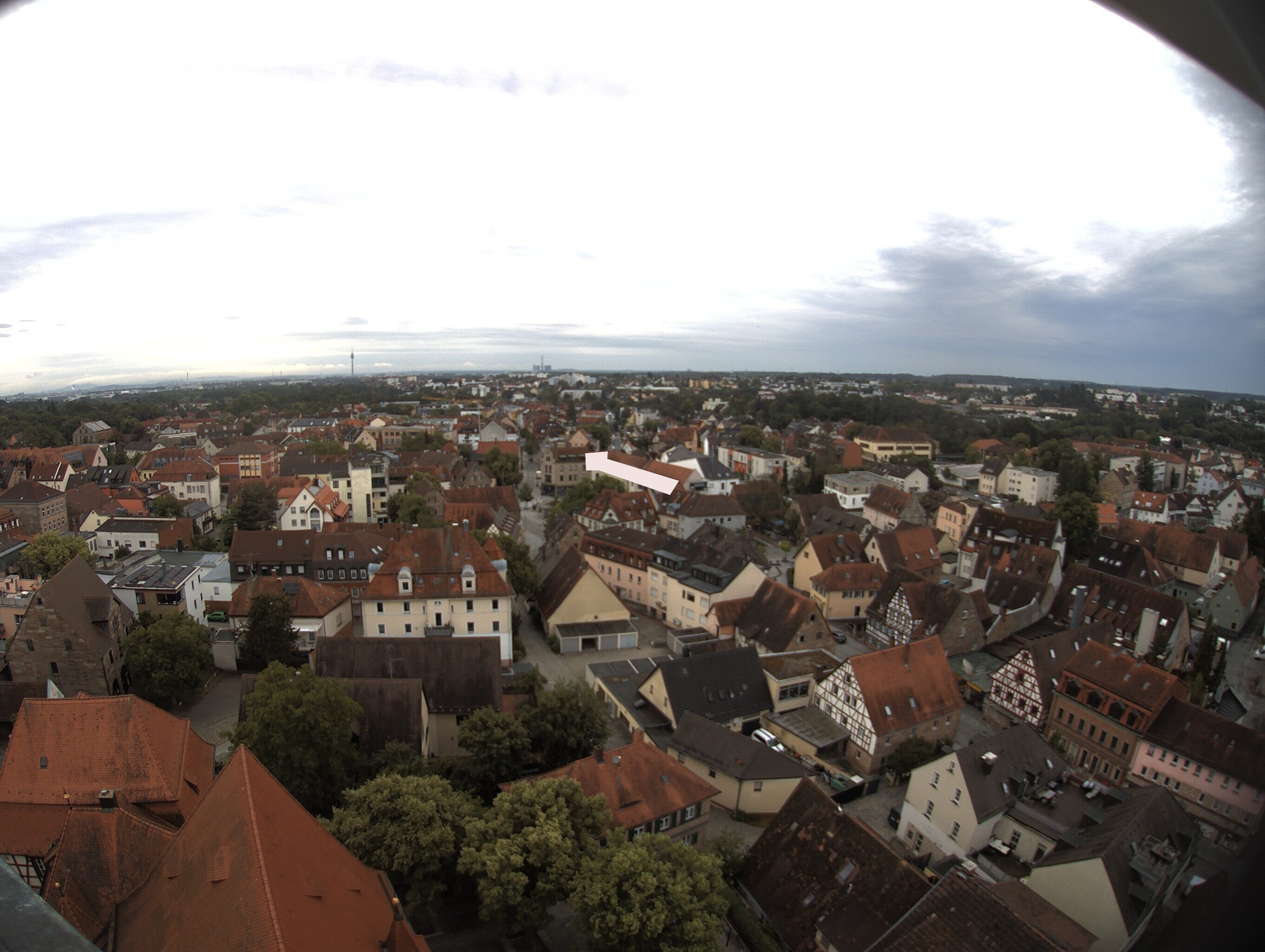 Archiv Foto Webcam Blick auf den Marktplatz von Zirndorf