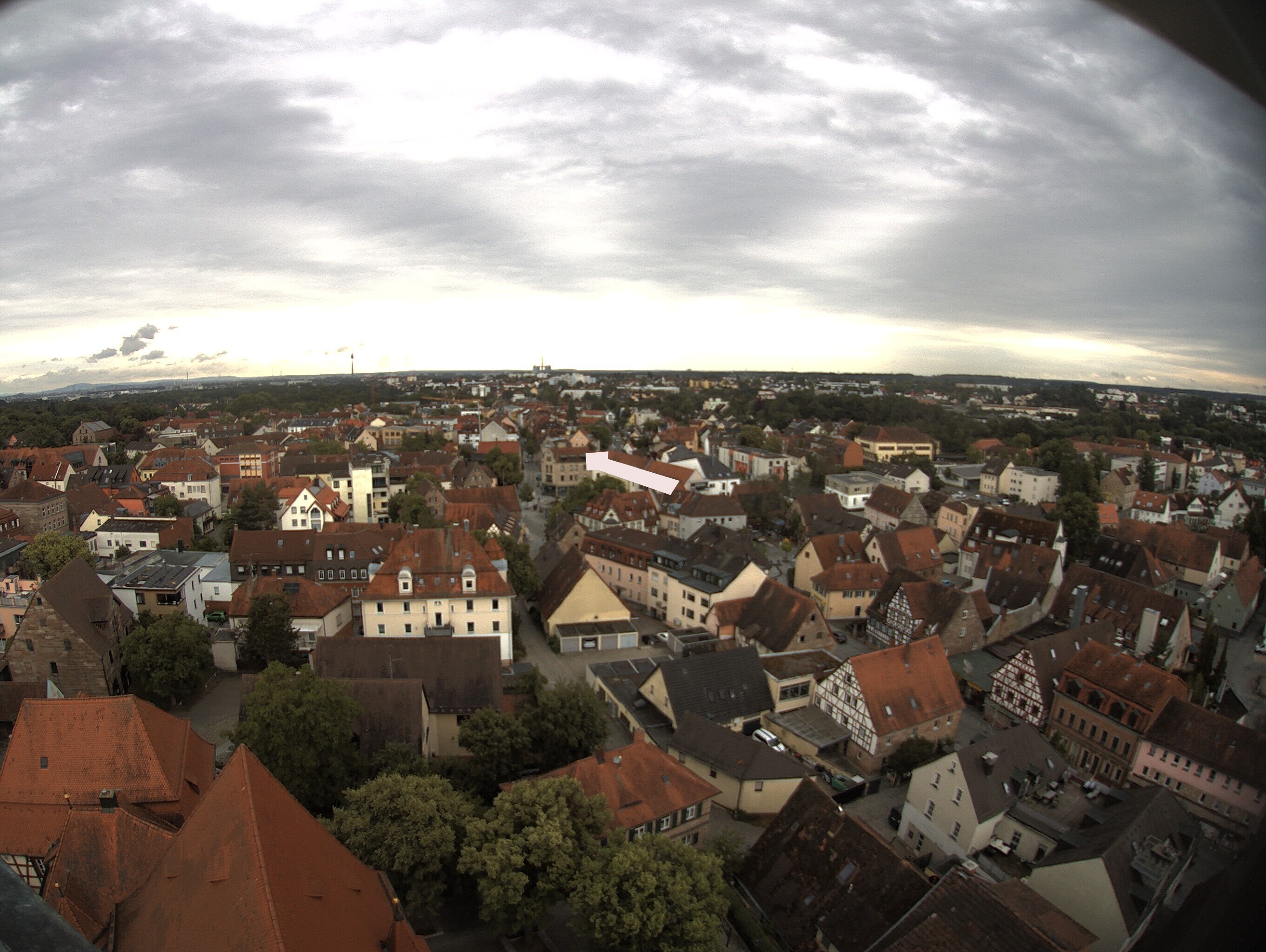 Archiv Foto Webcam Blick auf den Marktplatz von Zirndorf