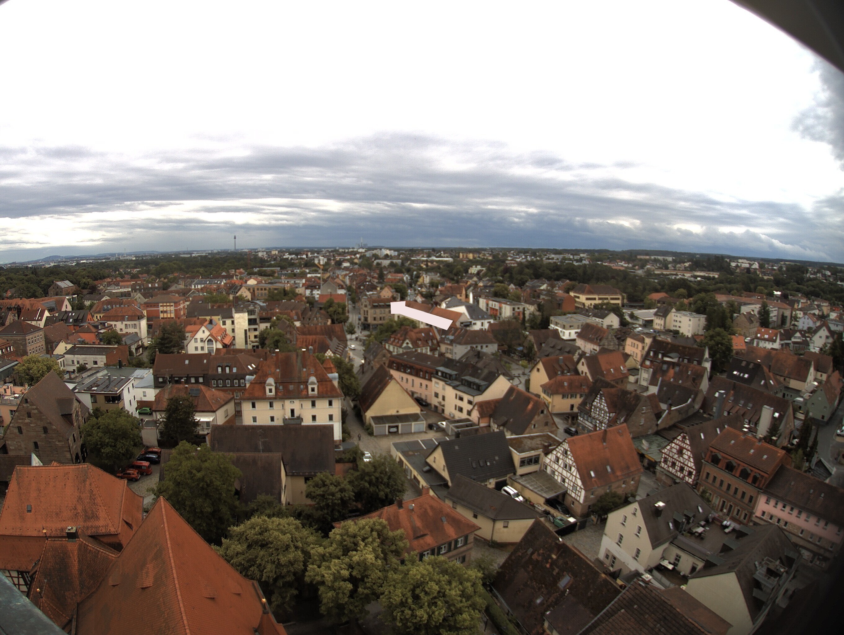 Archiv Foto Webcam Blick auf den Marktplatz von Zirndorf