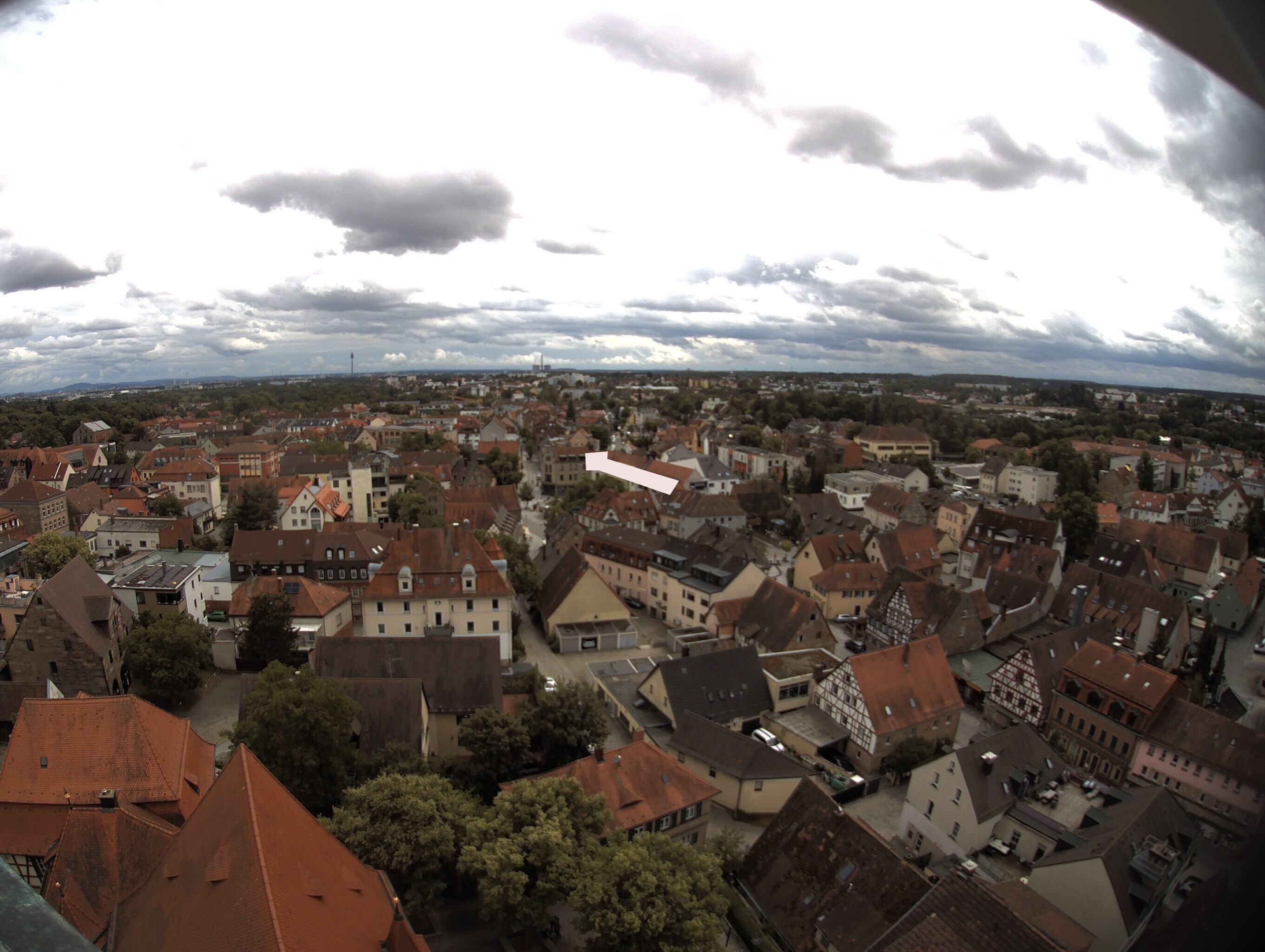 Archiv Foto Webcam Blick auf den Marktplatz von Zirndorf