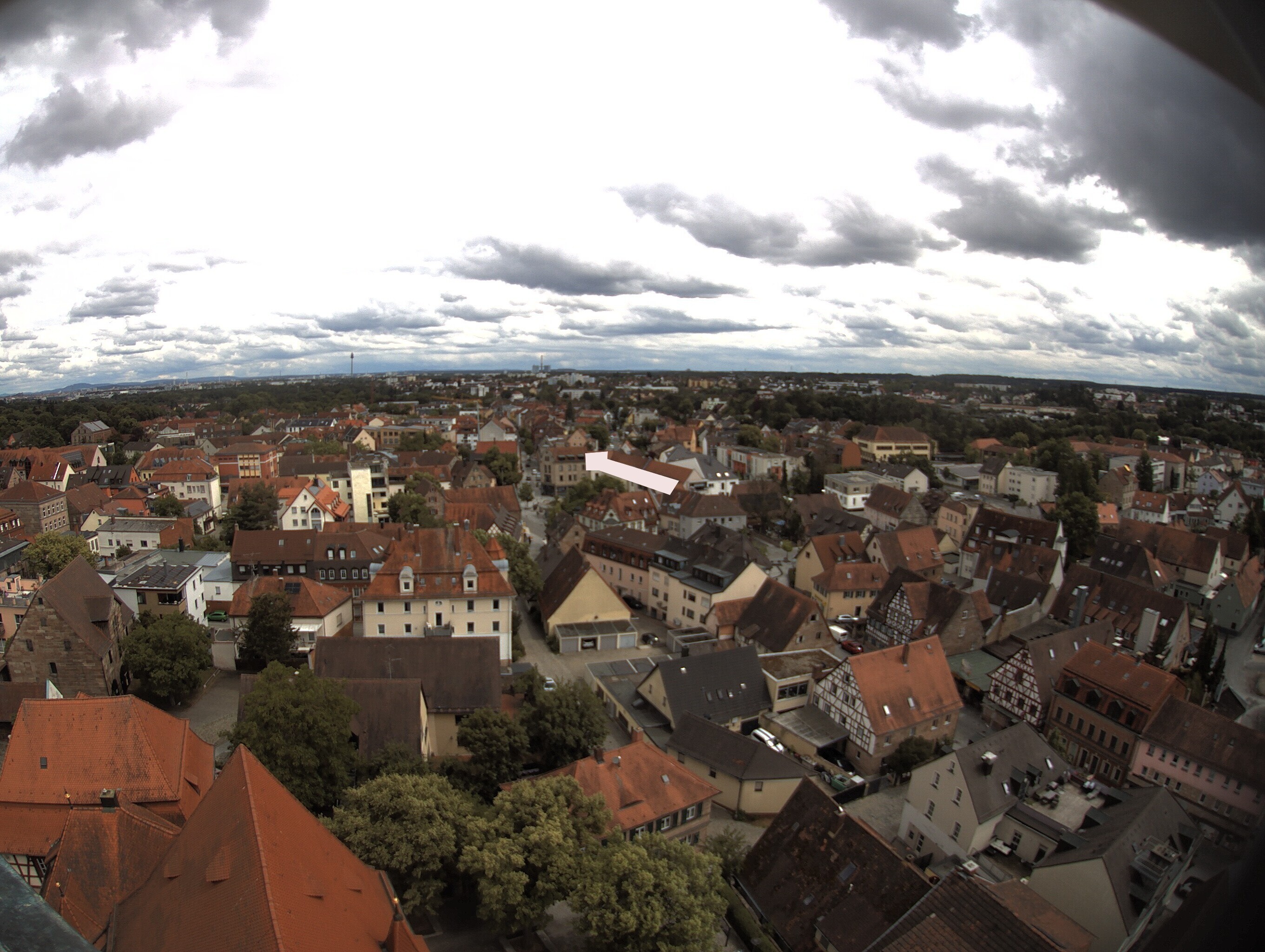 Archiv Foto Webcam Blick auf den Marktplatz von Zirndorf