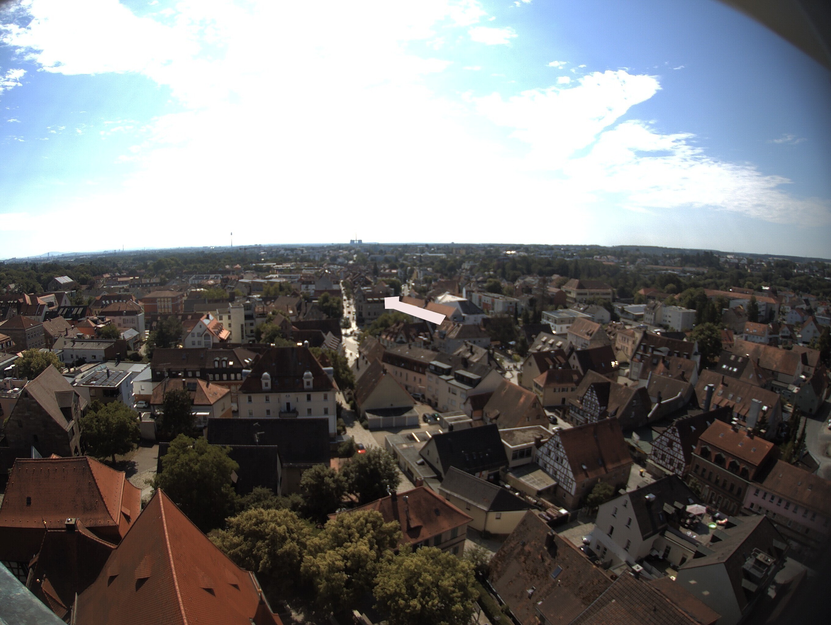 Archiv Foto Webcam Blick auf den Marktplatz von Zirndorf
