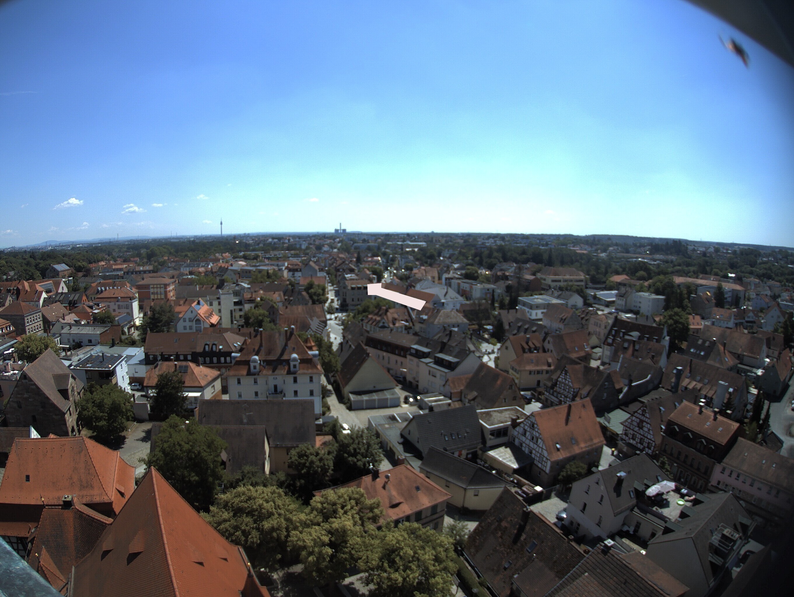 Archiv Foto Webcam Blick auf den Marktplatz von Zirndorf