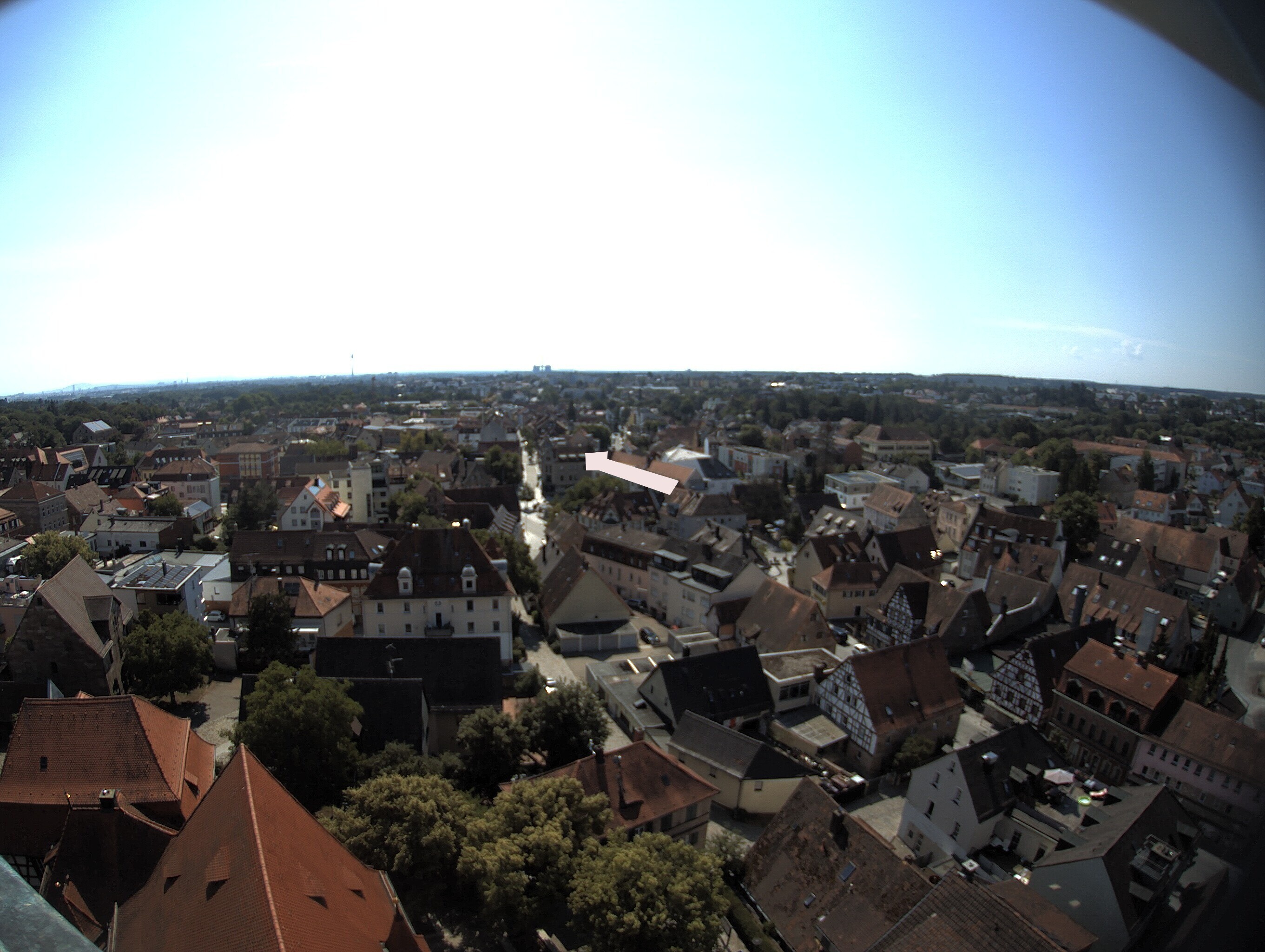 Archiv Foto Webcam Blick auf den Marktplatz von Zirndorf