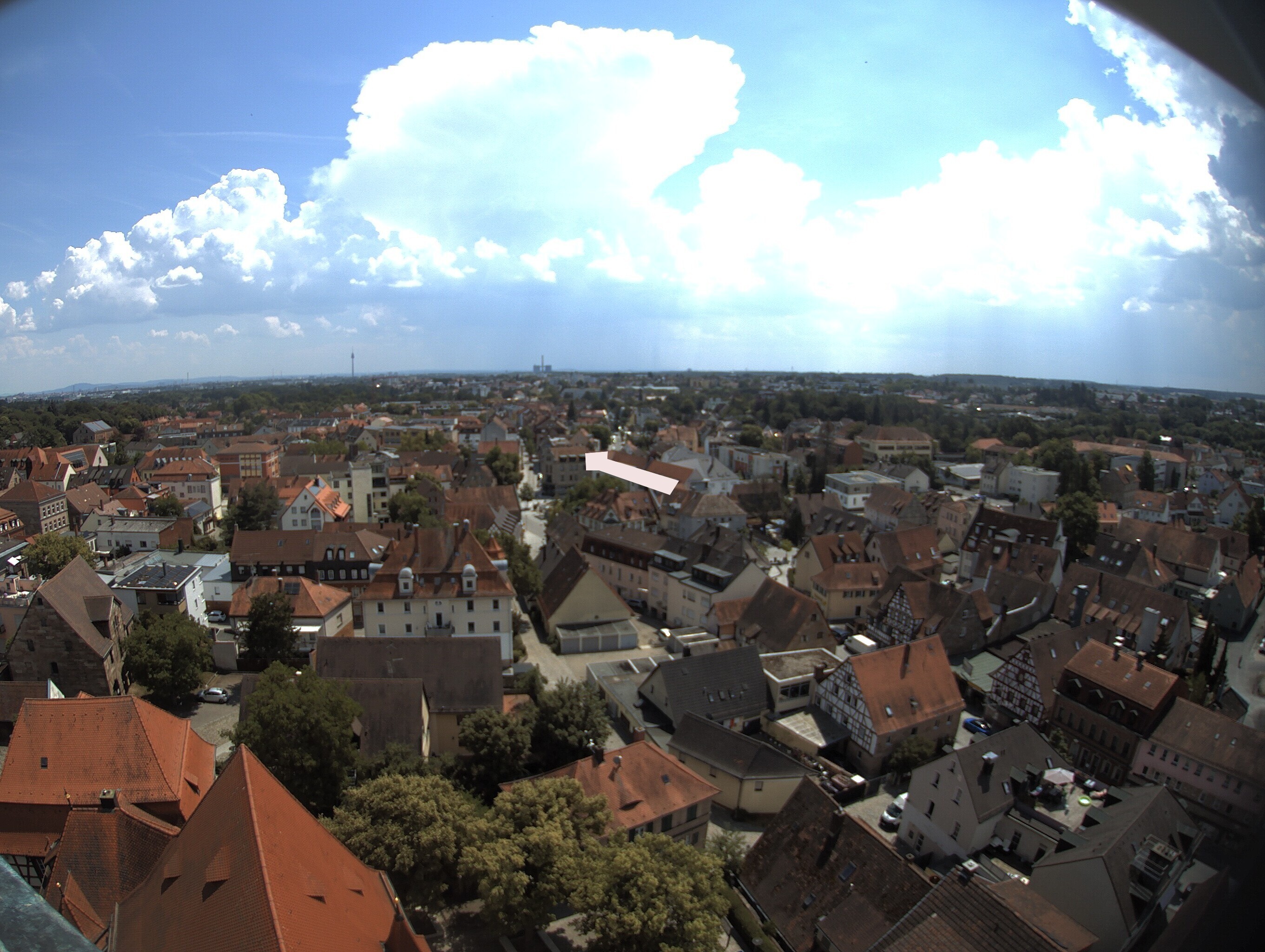 Archiv Foto Webcam Blick auf den Marktplatz von Zirndorf