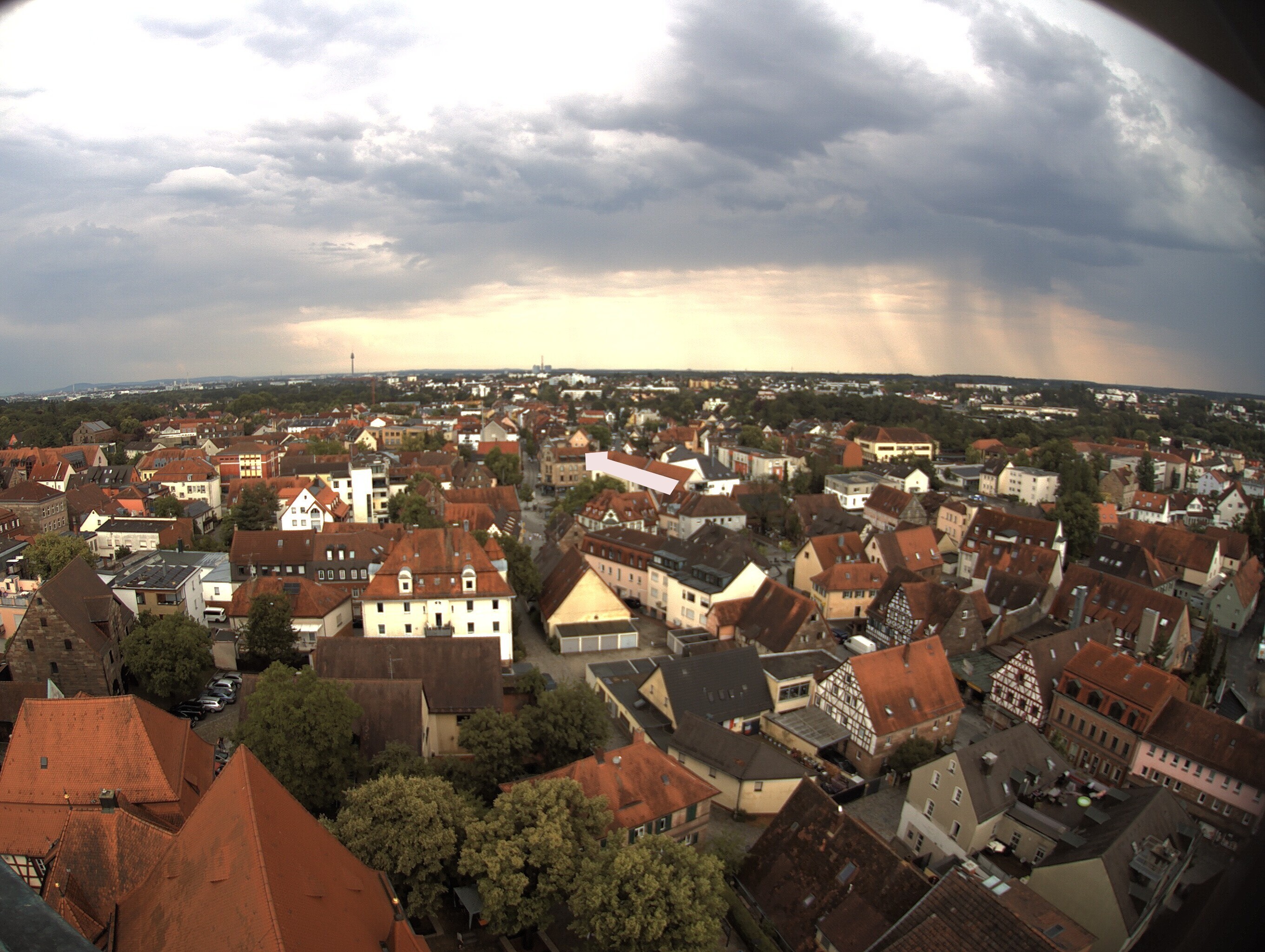Archiv Foto Webcam Blick auf den Marktplatz von Zirndorf