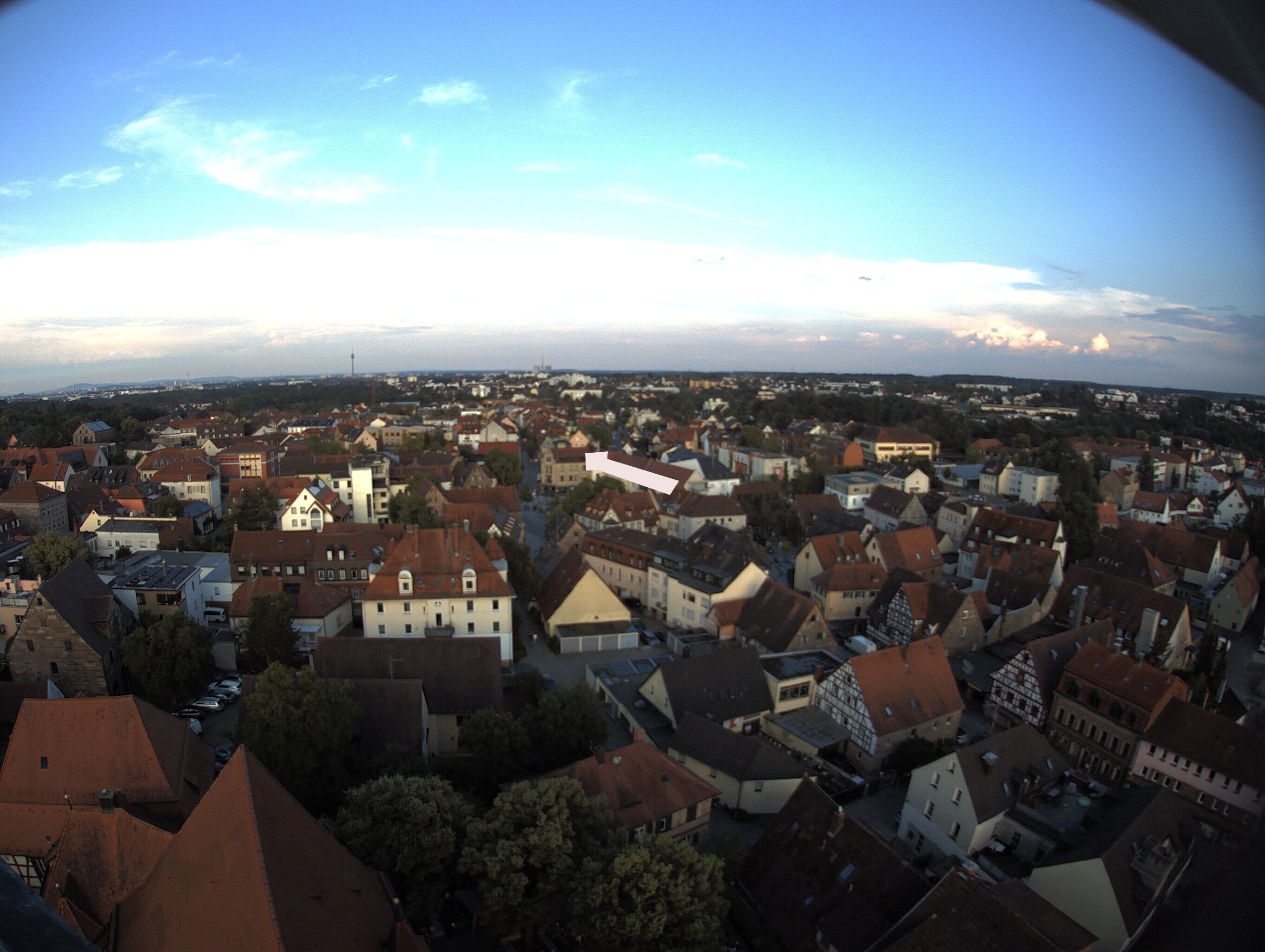 Archiv Foto Webcam Blick auf den Marktplatz von Zirndorf
