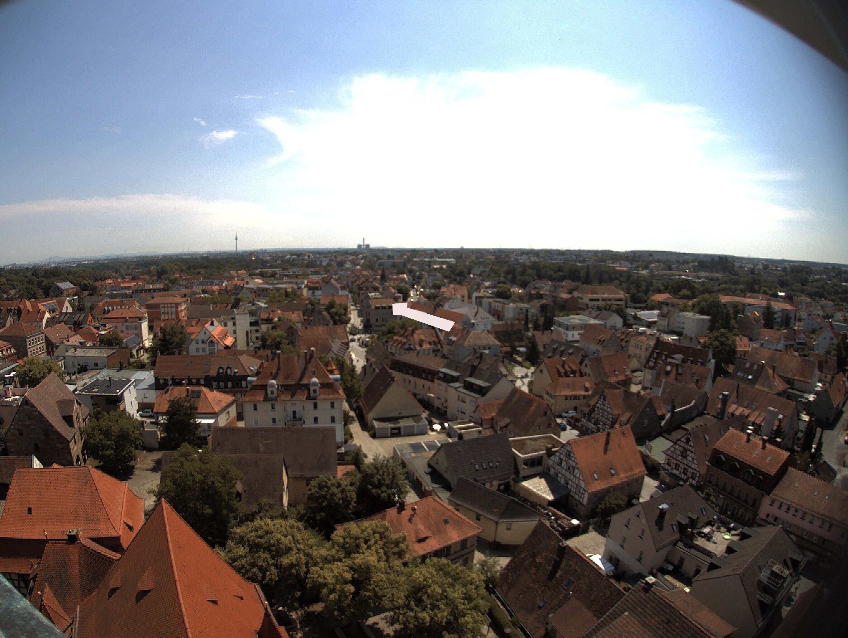 Archiv Foto Webcam Blick auf den Marktplatz von Zirndorf