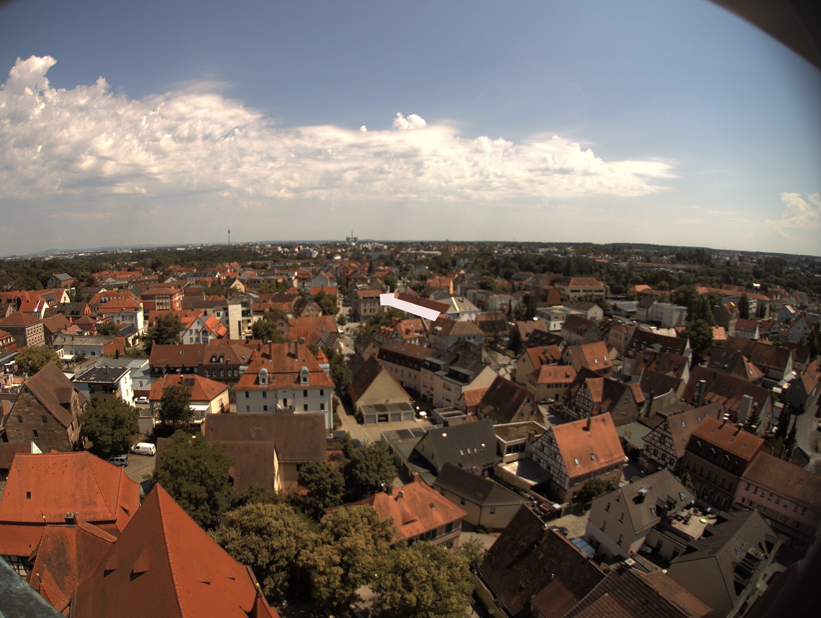 Archiv Foto Webcam Blick auf den Marktplatz von Zirndorf