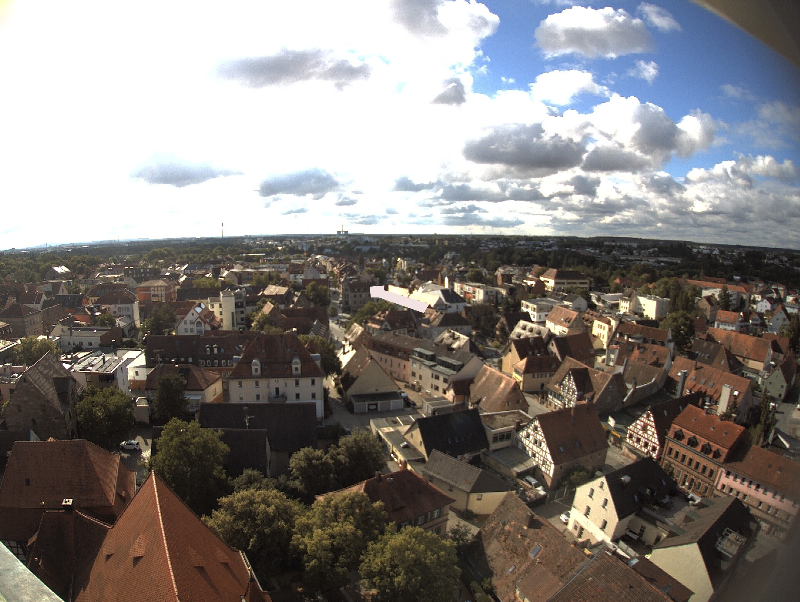 Archiv Foto Webcam Blick auf den Marktplatz von Zirndorf