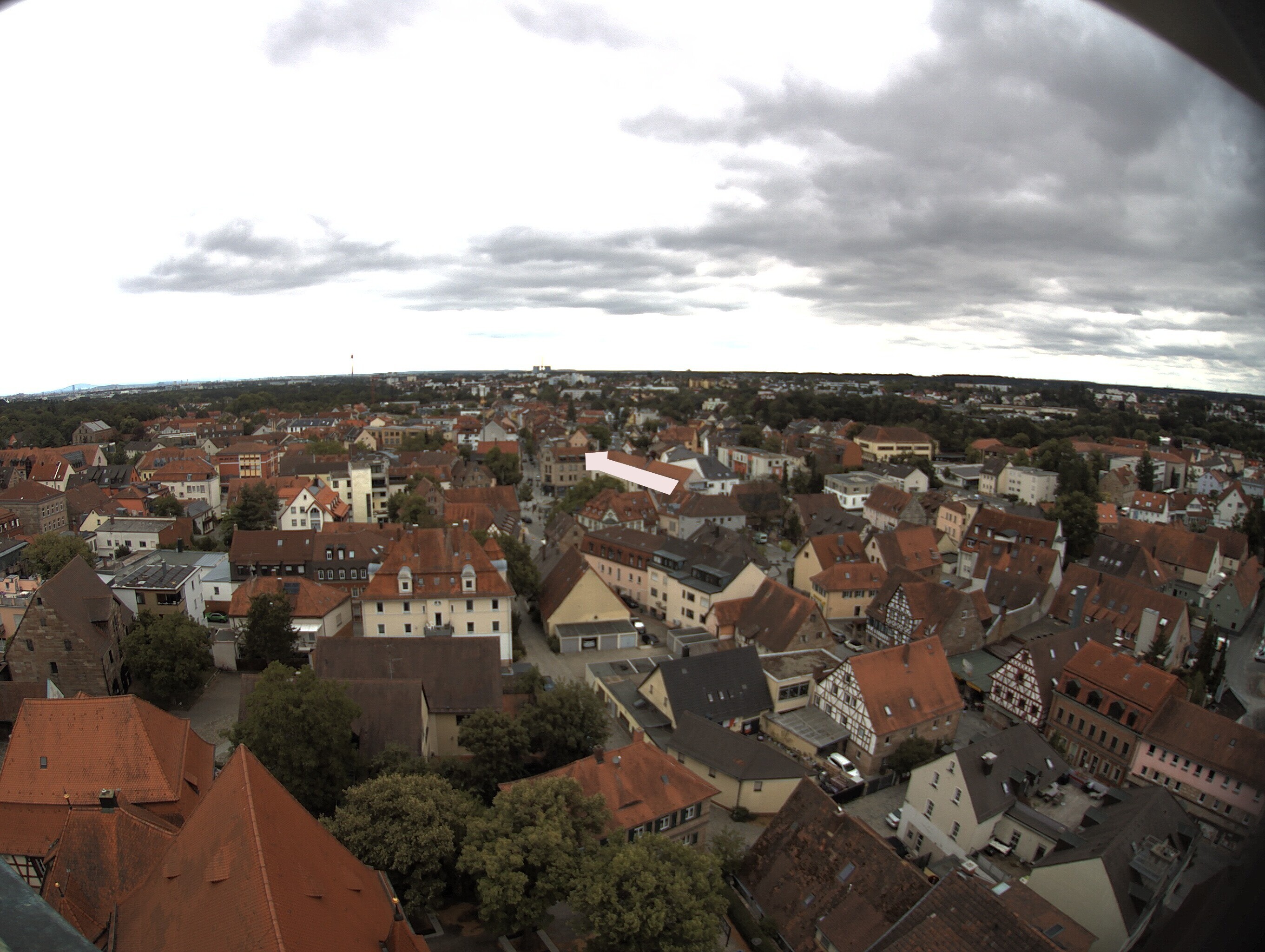 Archiv Foto Webcam Blick auf den Marktplatz von Zirndorf