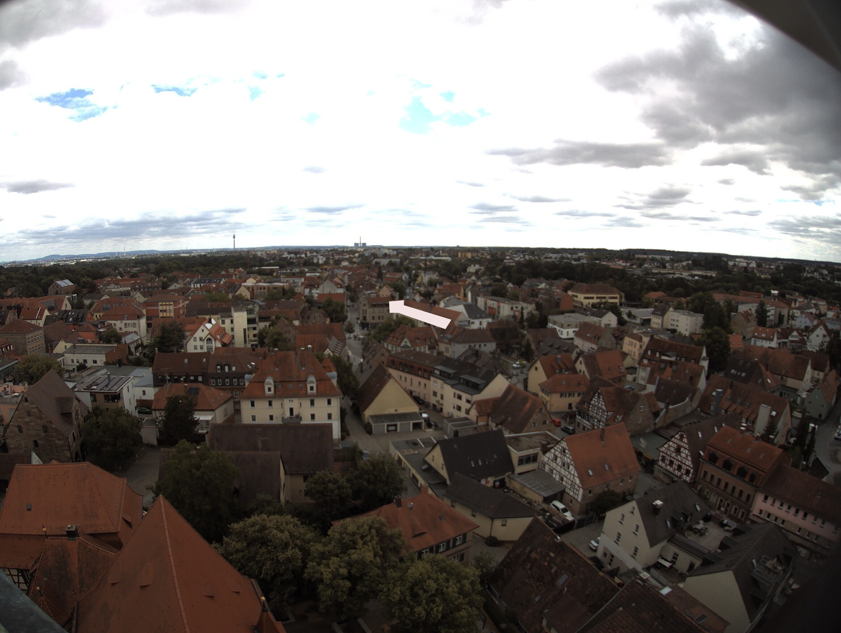 Archiv Foto Webcam Blick auf den Marktplatz von Zirndorf