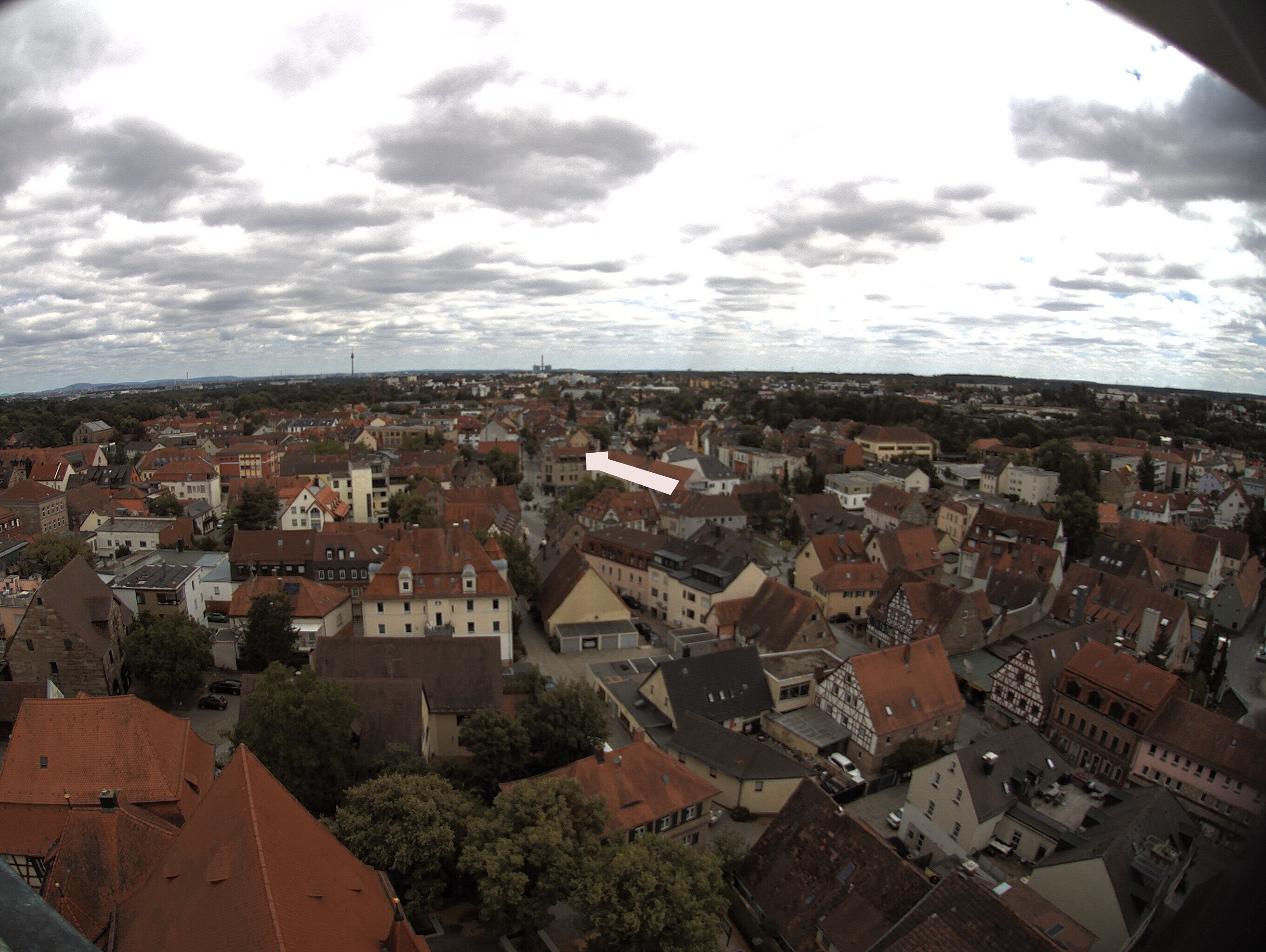 Archiv Foto Webcam Blick auf den Marktplatz von Zirndorf