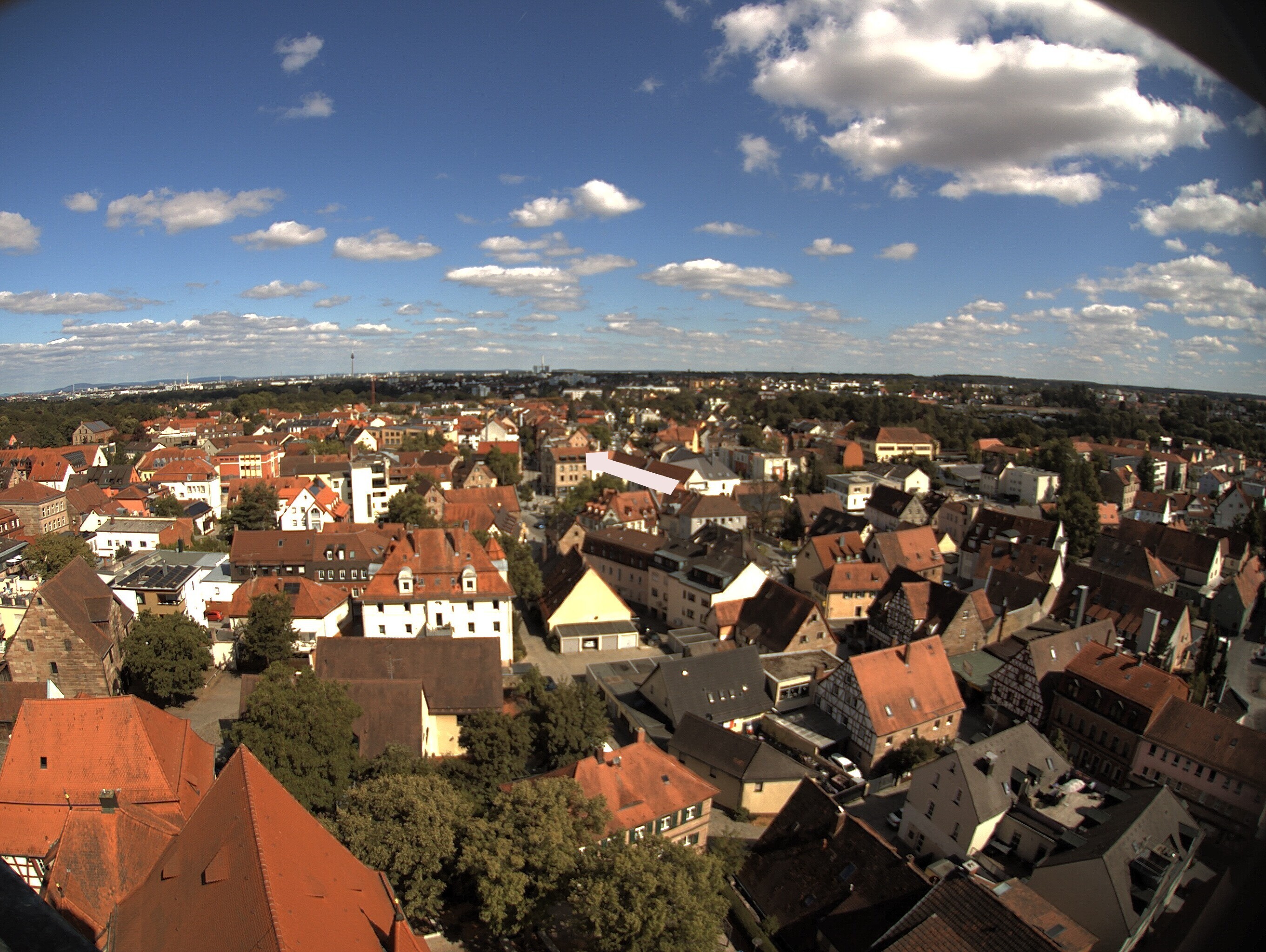 Archiv Foto Webcam Blick auf den Marktplatz von Zirndorf