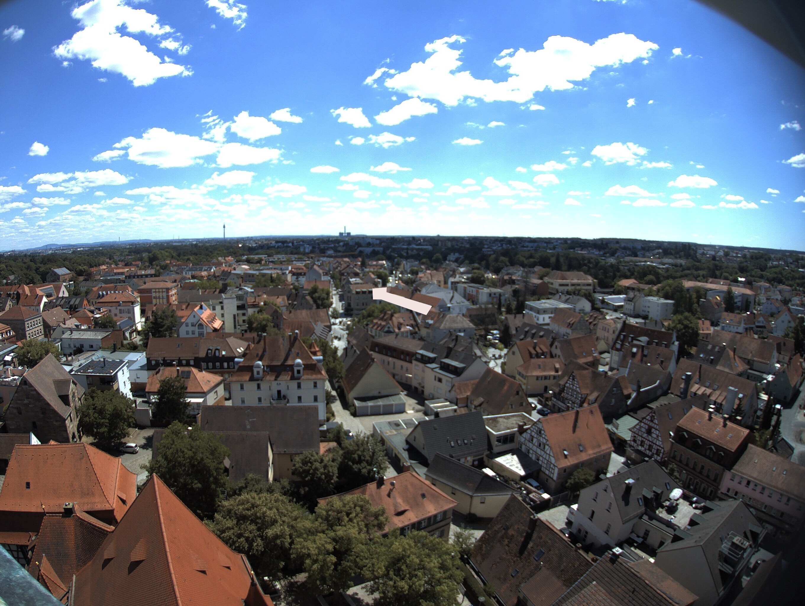 Archiv Foto Webcam Blick auf den Marktplatz von Zirndorf