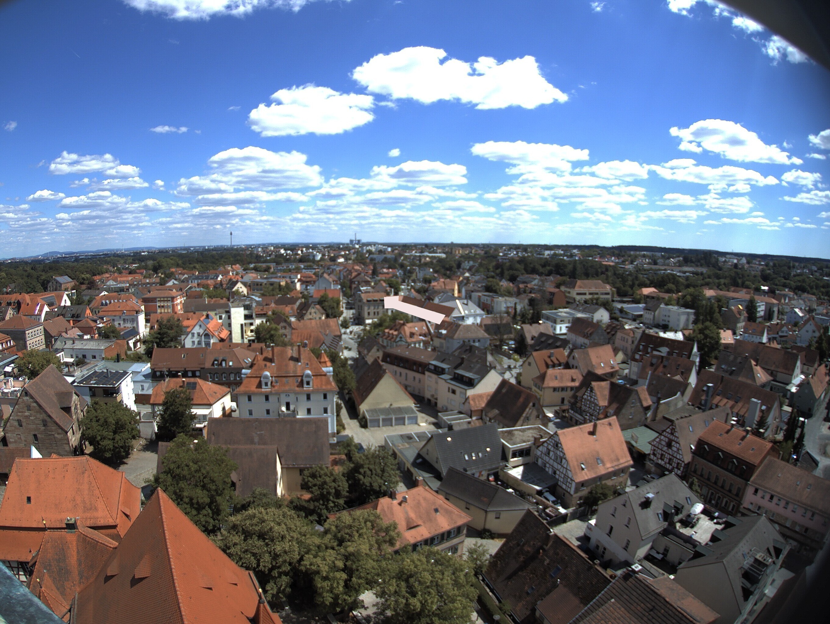 Archiv Foto Webcam Blick auf den Marktplatz von Zirndorf
