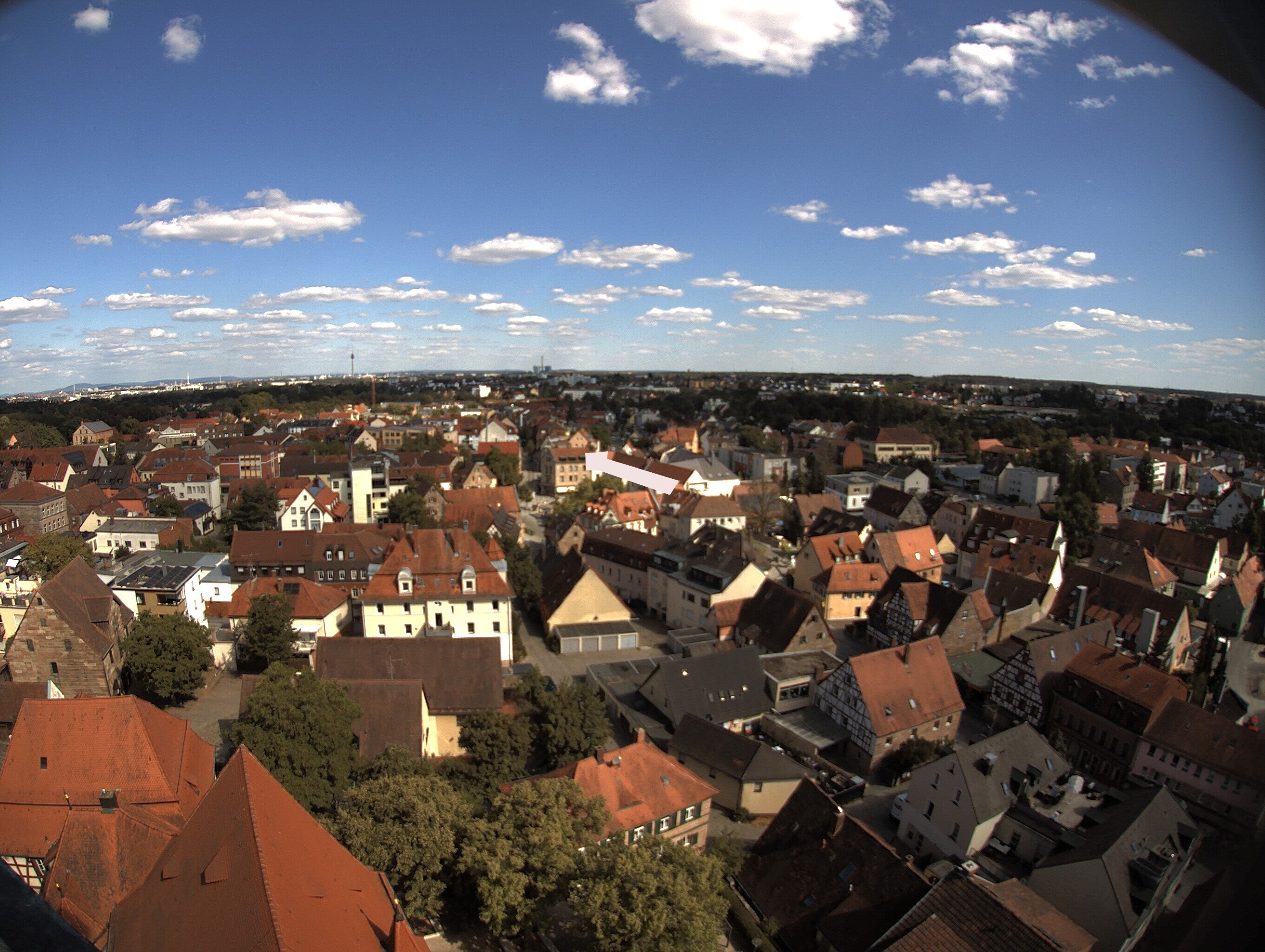 Archiv Foto Webcam Blick auf den Marktplatz von Zirndorf