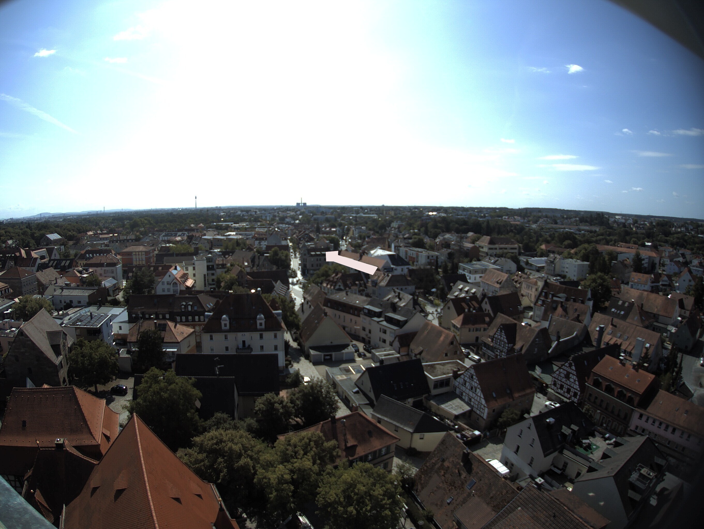 Archiv Foto Webcam Blick auf den Marktplatz von Zirndorf