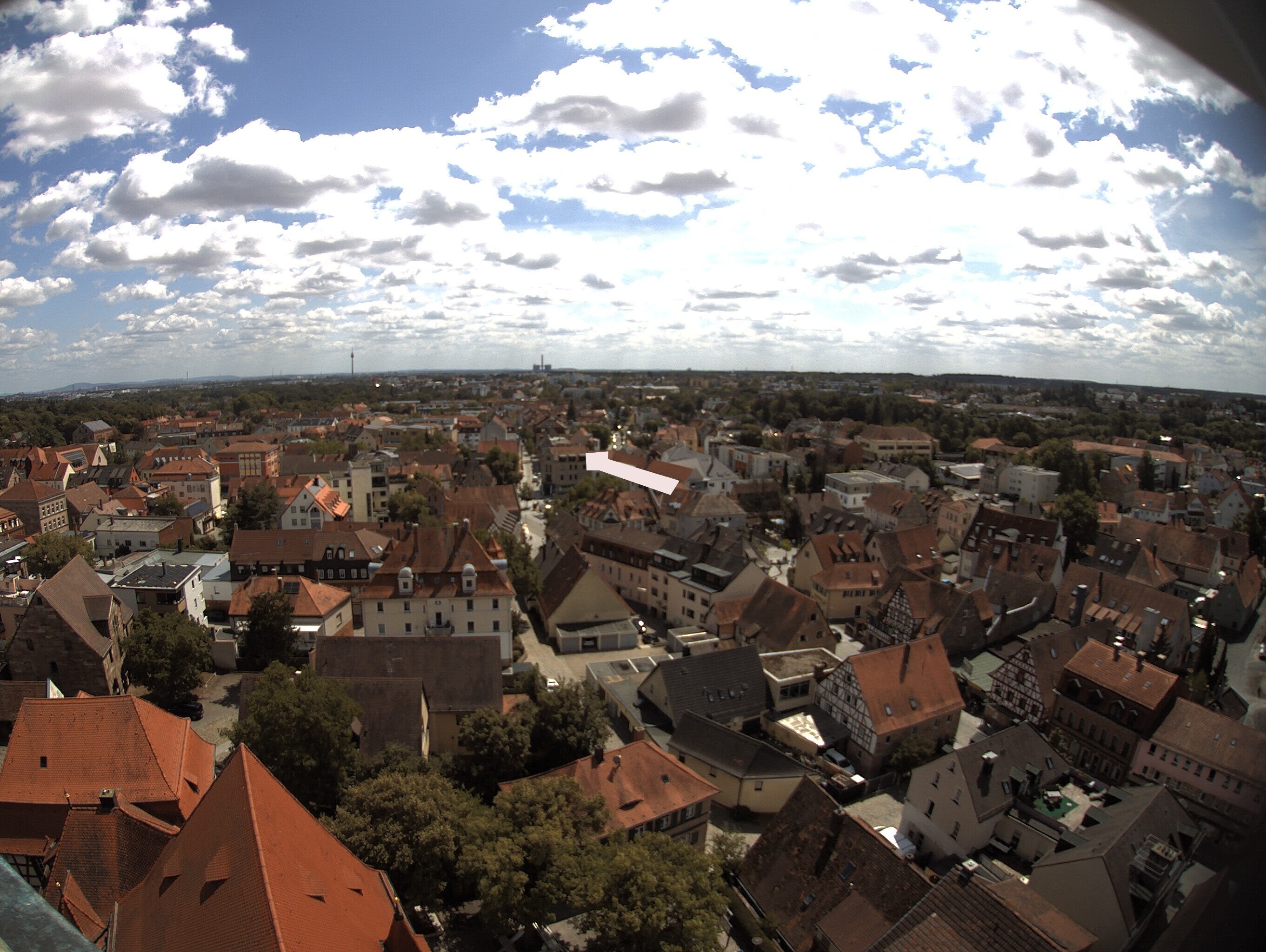 Archiv Foto Webcam Blick auf den Marktplatz von Zirndorf