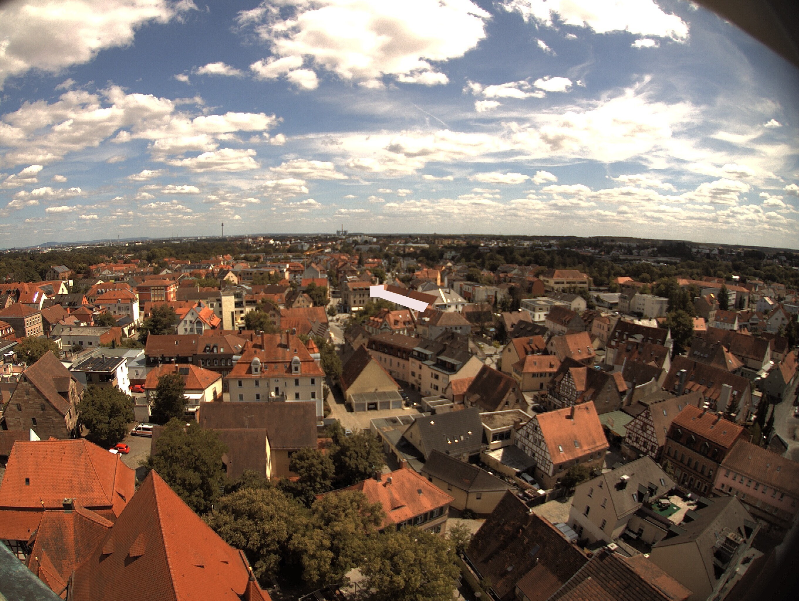 Archiv Foto Webcam Blick auf den Marktplatz von Zirndorf