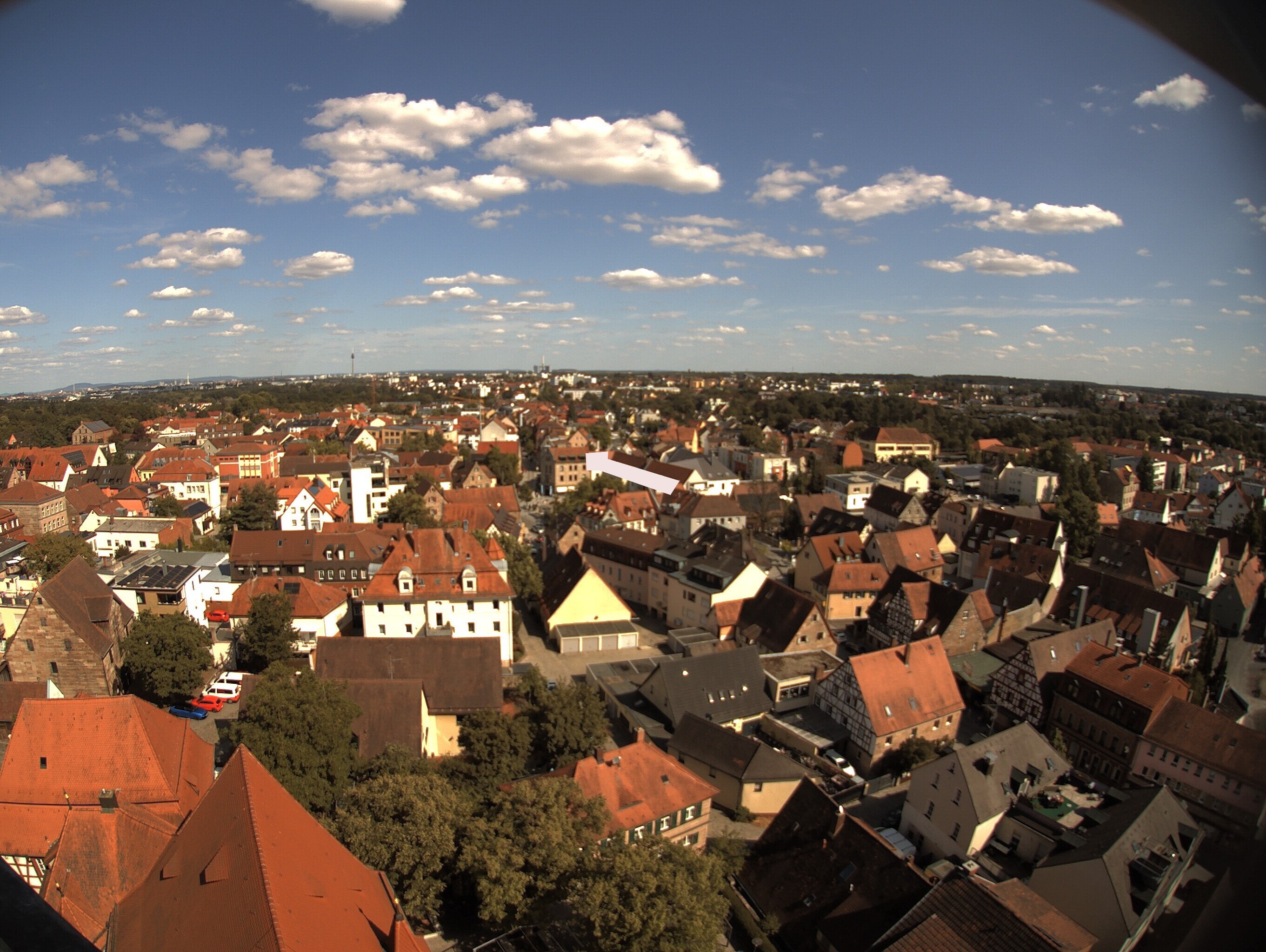 Archiv Foto Webcam Blick auf den Marktplatz von Zirndorf
