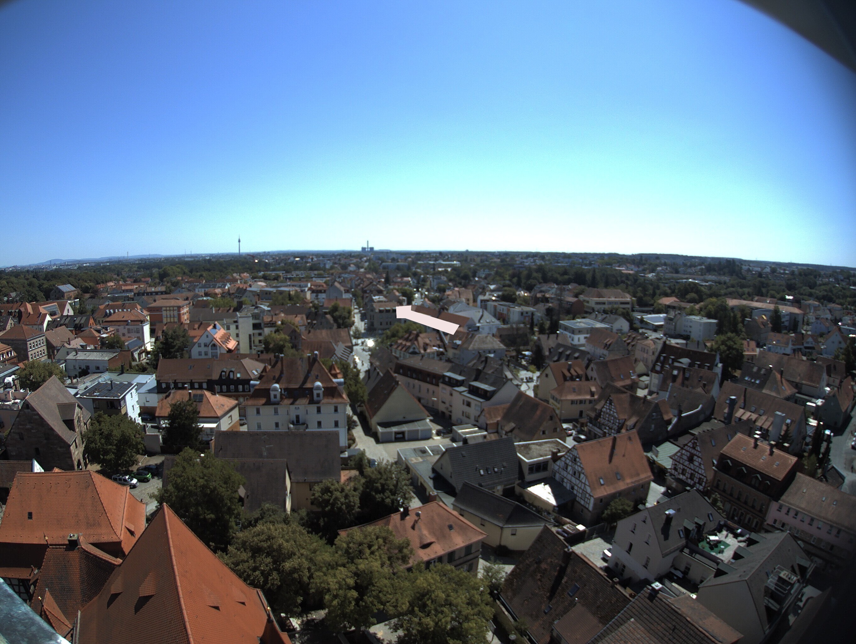 Archiv Foto Webcam Blick auf den Marktplatz von Zirndorf