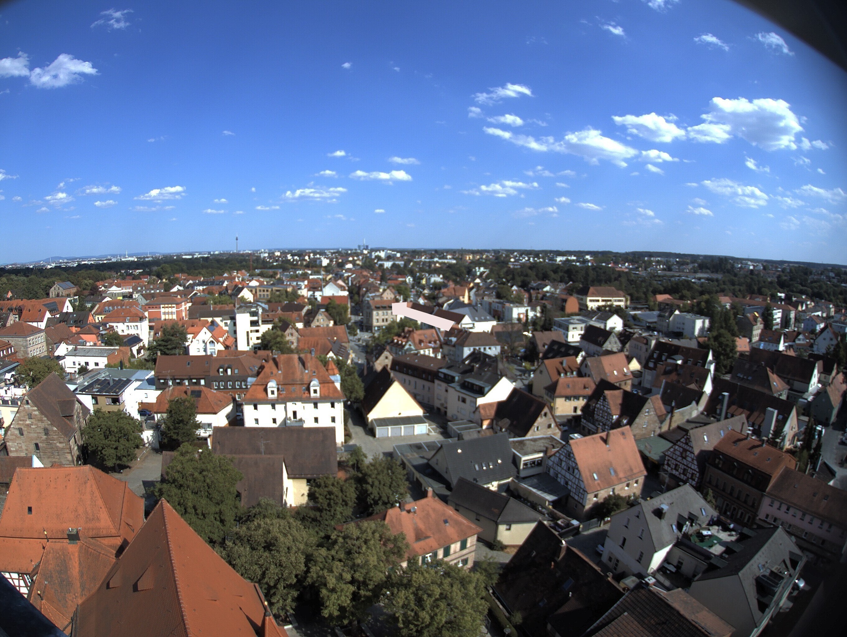 Archiv Foto Webcam Blick auf den Marktplatz von Zirndorf