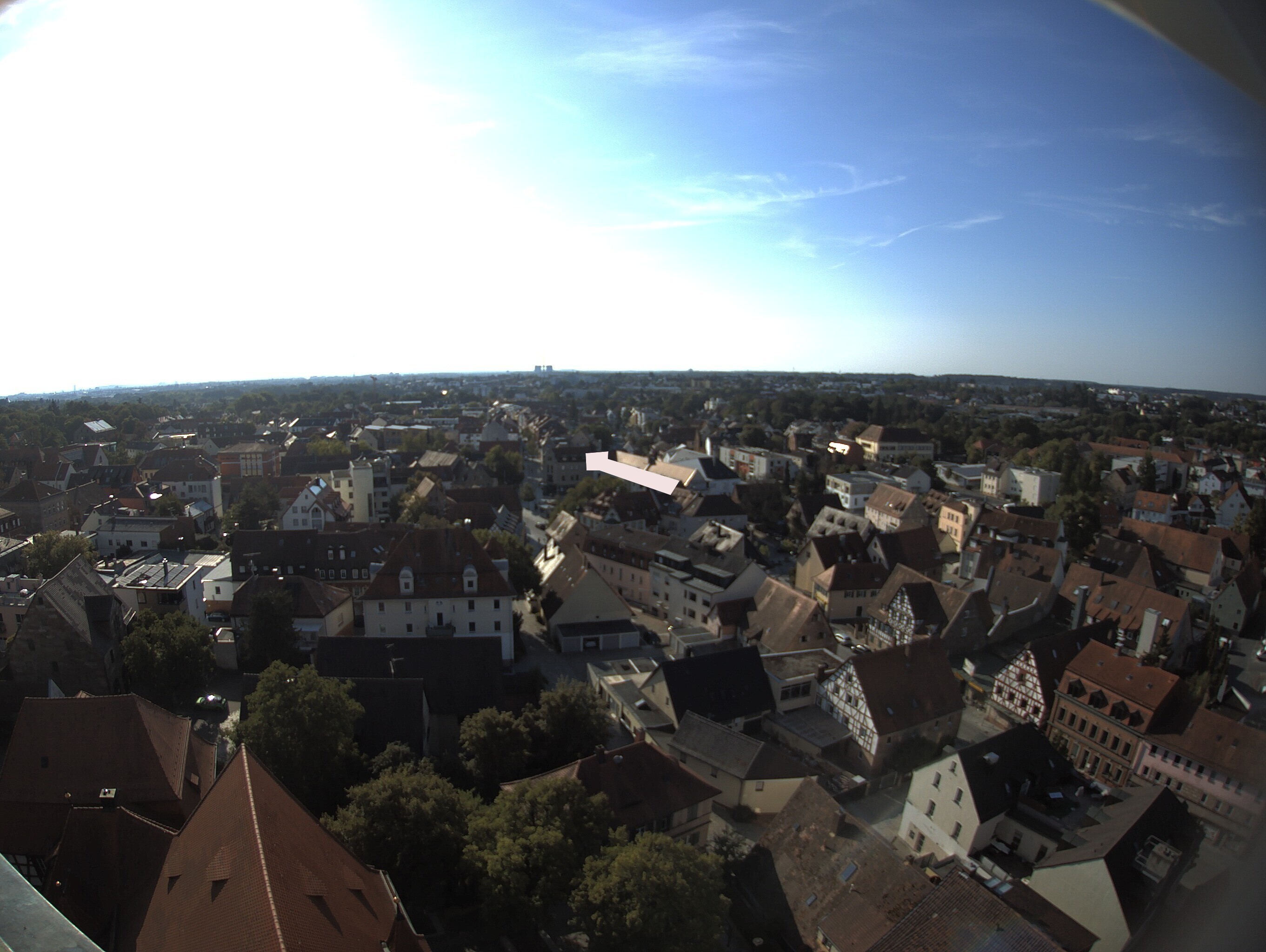 Archiv Foto Webcam Blick auf den Marktplatz von Zirndorf