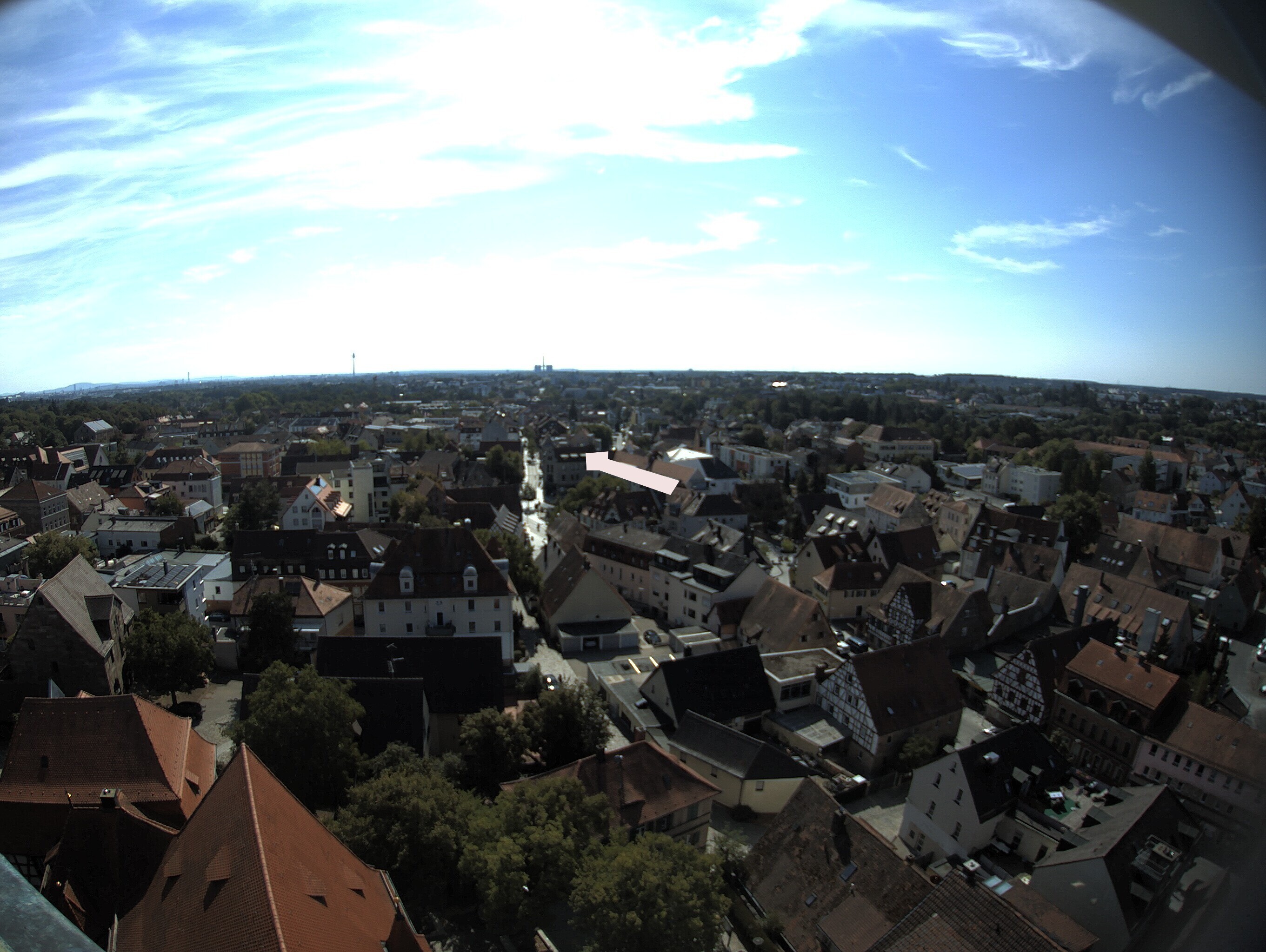 Archiv Foto Webcam Blick auf den Marktplatz von Zirndorf