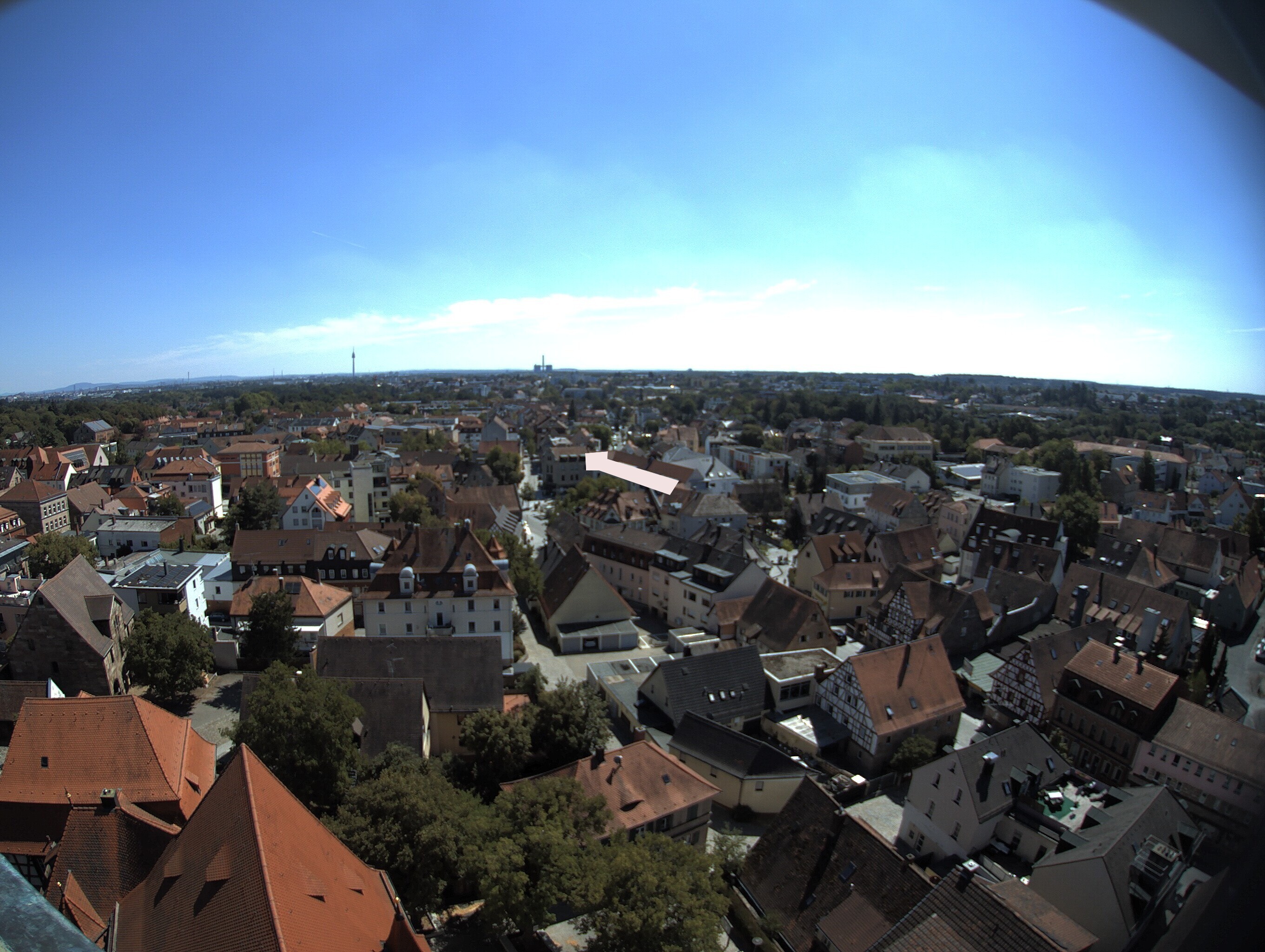 Archiv Foto Webcam Blick auf den Marktplatz von Zirndorf