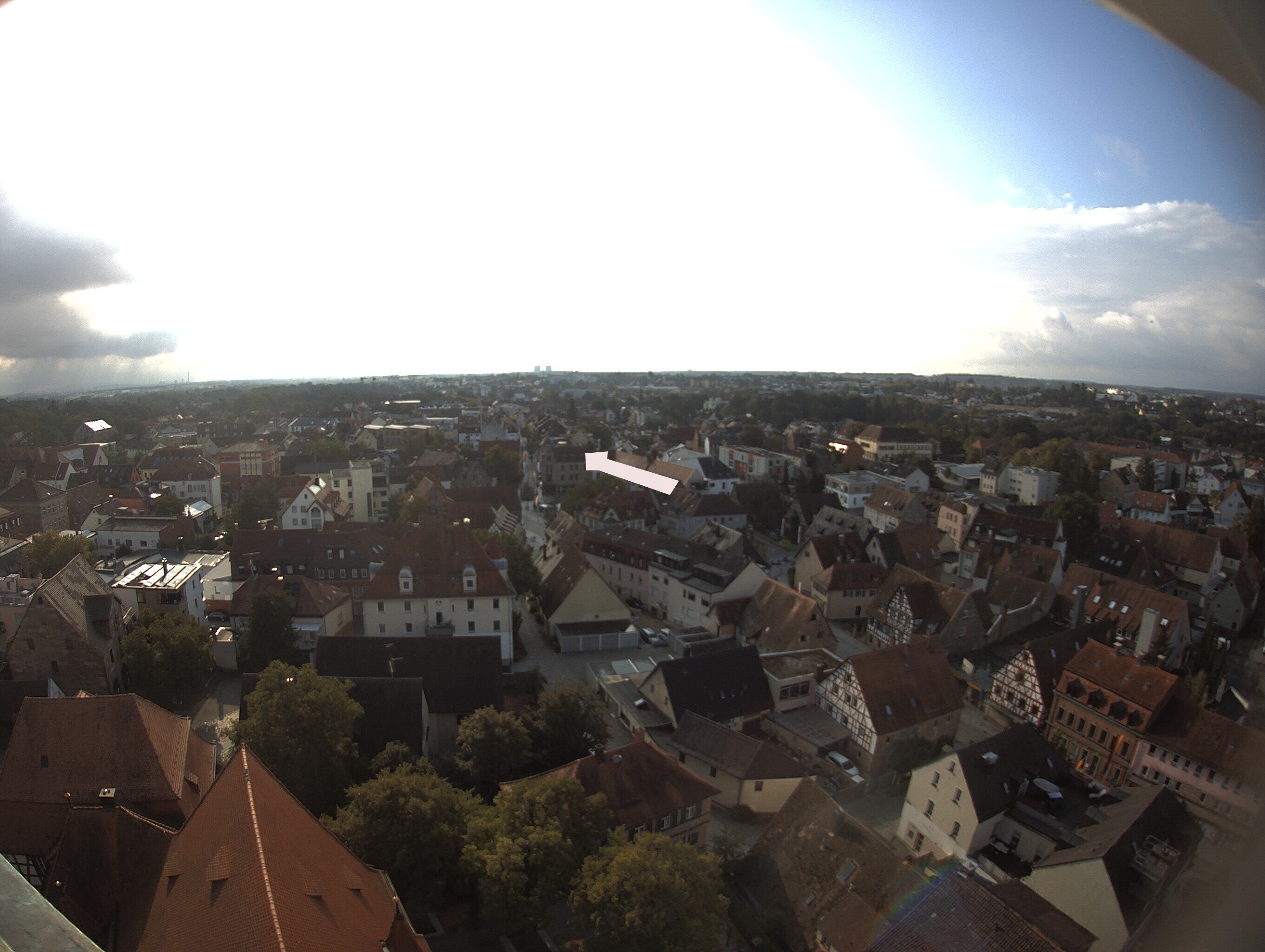 Archiv Foto Webcam Blick auf den Marktplatz von Zirndorf