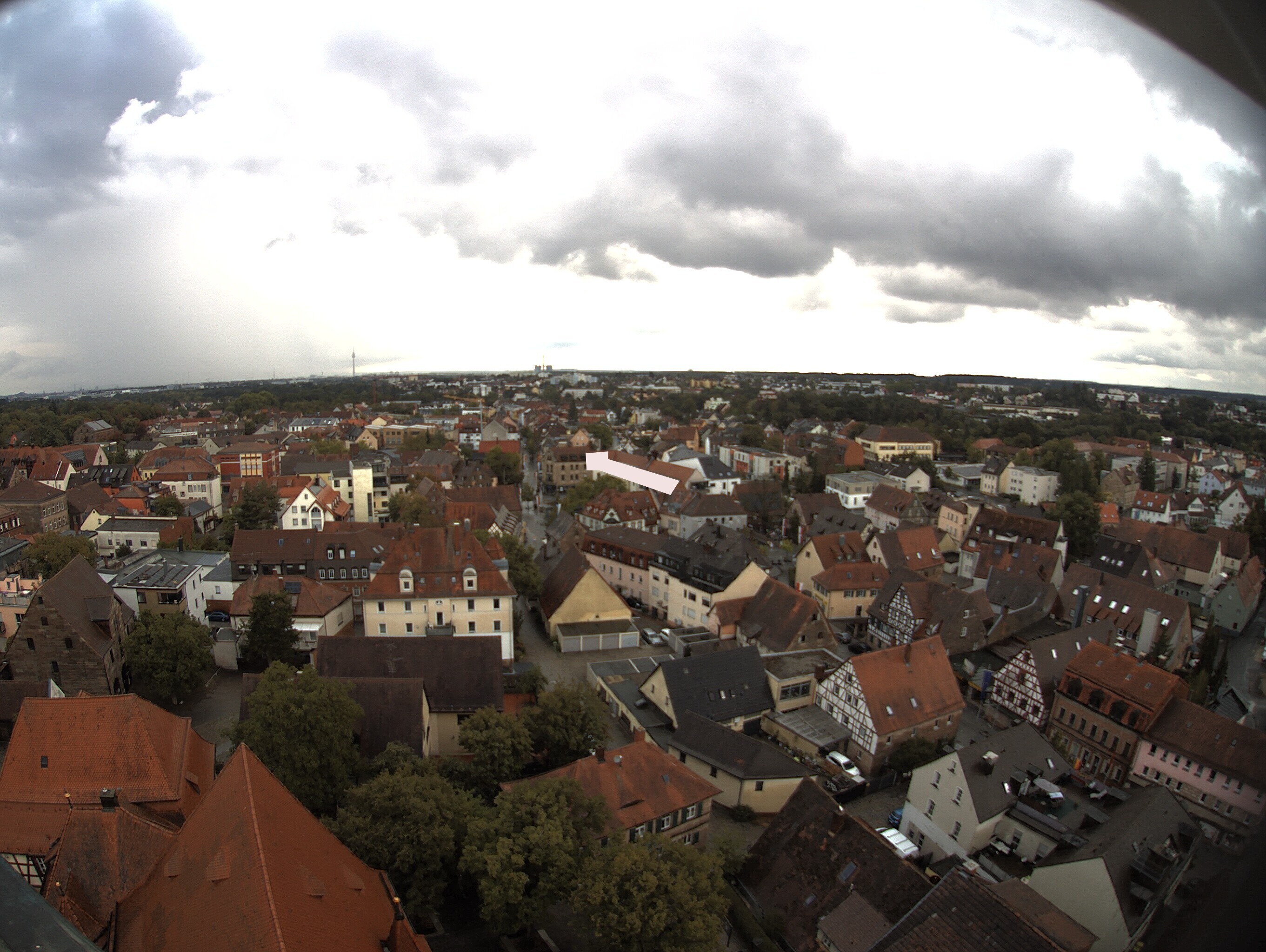 Archiv Foto Webcam Blick auf den Marktplatz von Zirndorf
