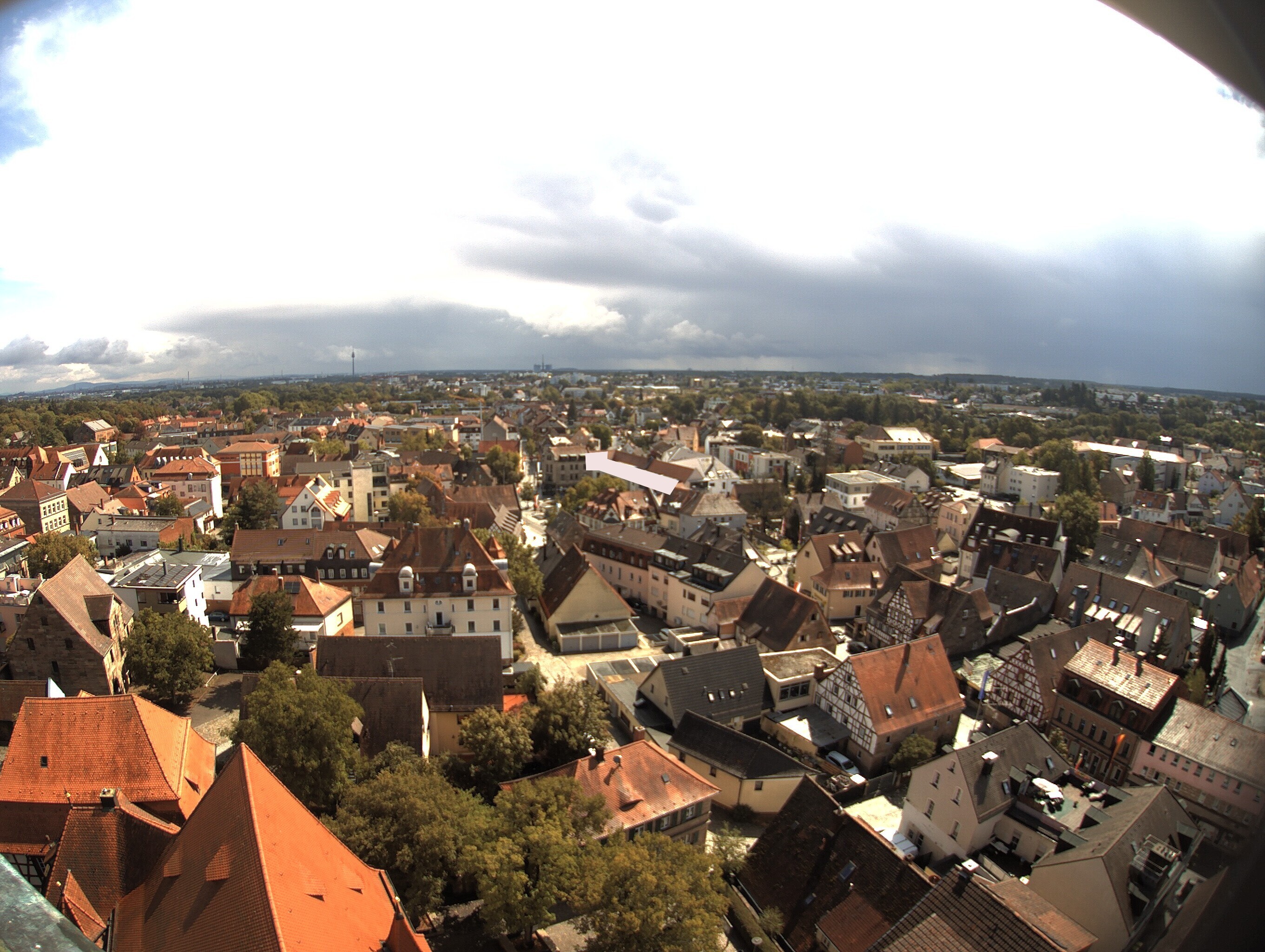 Archiv Foto Webcam Blick auf den Marktplatz von Zirndorf