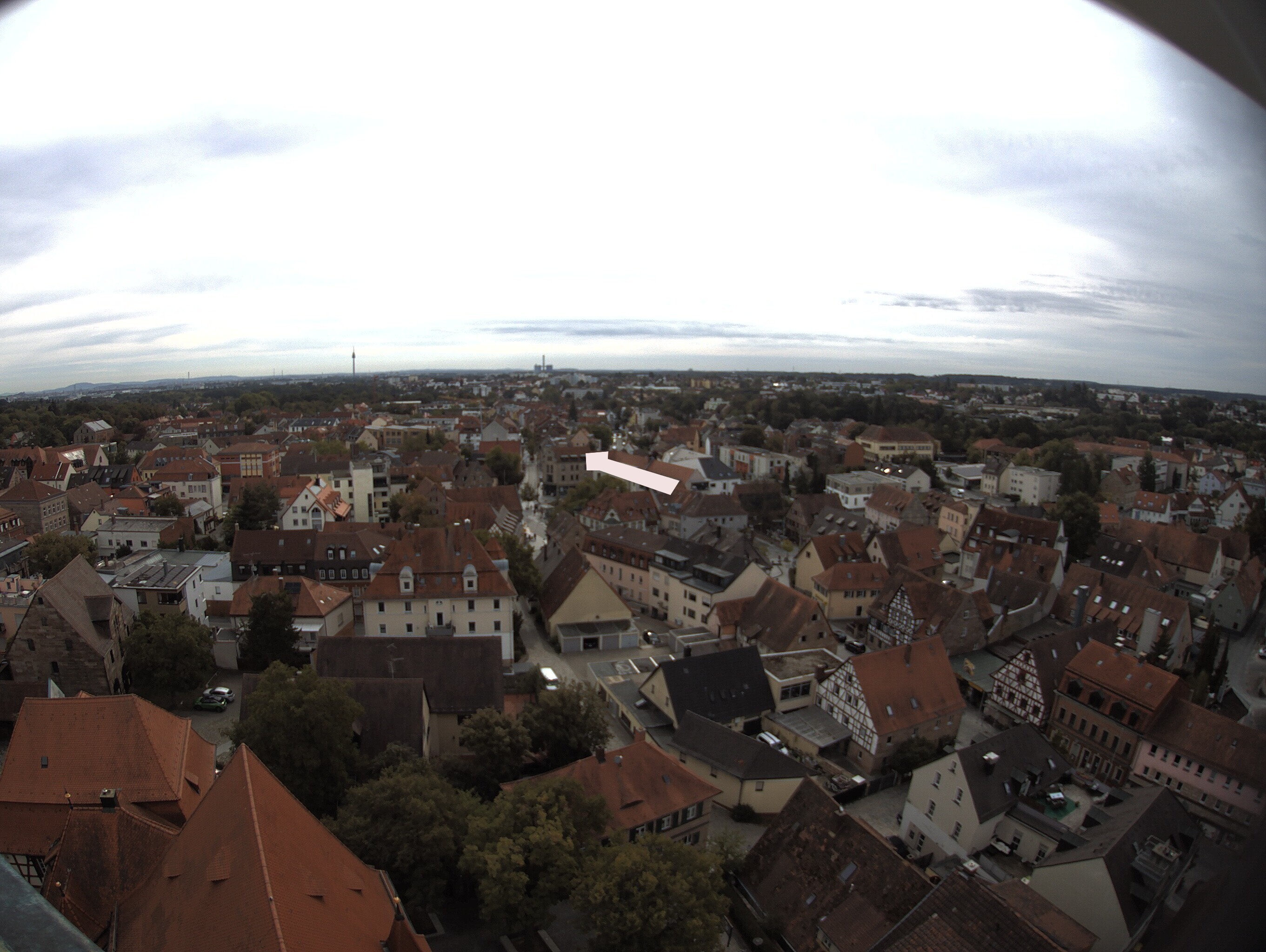 Archiv Foto Webcam Blick auf den Marktplatz von Zirndorf